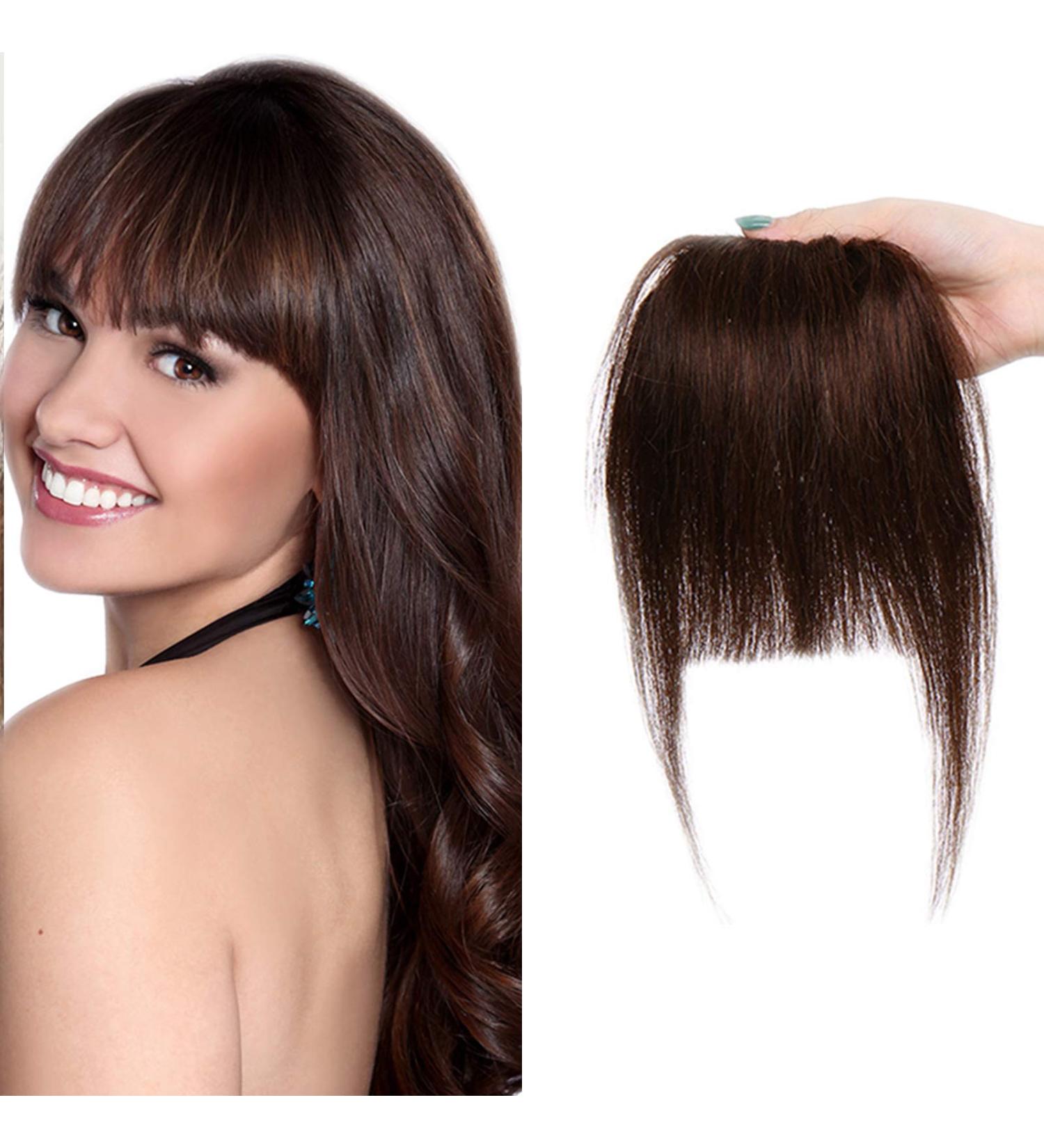 Clip in Fringe Human Hair #4 Medium Brown (25g) - Buy Online on GoSupps.com