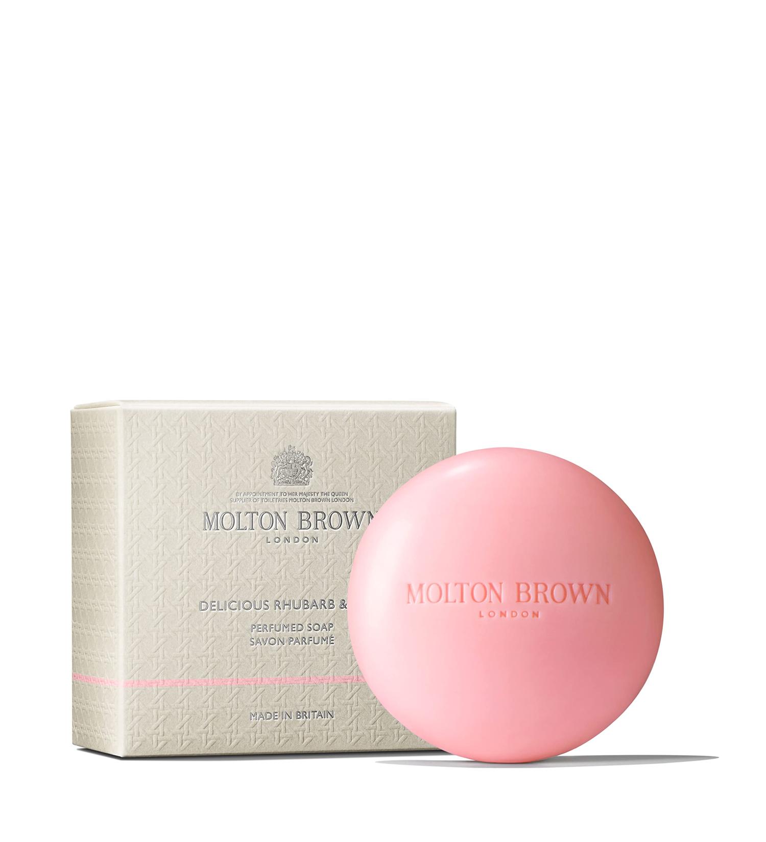 Buy Molton Brown Delicious Rhubarb & Rose Perfumed Soap 5.29 oz - International Shipping Available | Luxury Fragrance  - Buy Online on GoSupps.com