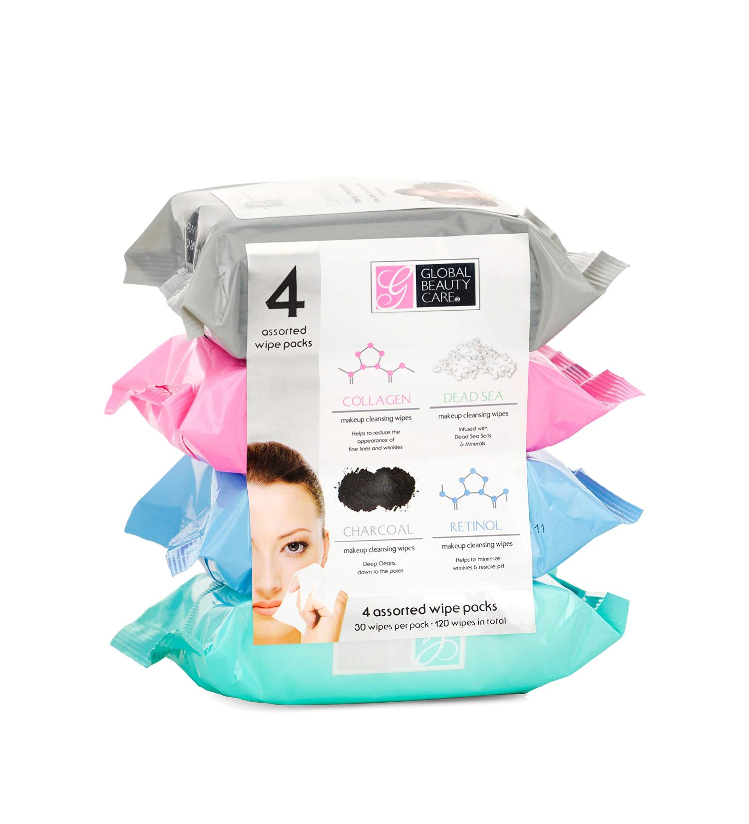 Makeup Cleansing Wipes- Collagen/ DeadSea/ Charcoal/ Retinol