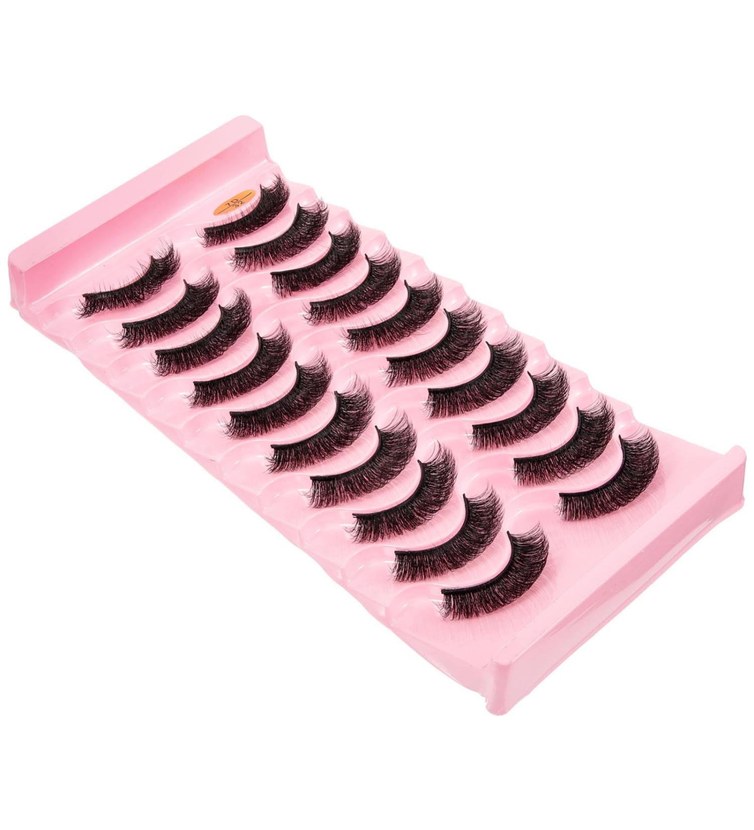 SOLUSTRE 10 Pairs Fake Eyelashes Lash Inserts Women Fake Lashes Cat Scratching Post Supple False Eyelashes Lash Enhancements Lightweight False Eyelashes Women Lashes Miss Dense Fiber Russia - Buy Online on GoSupps.com