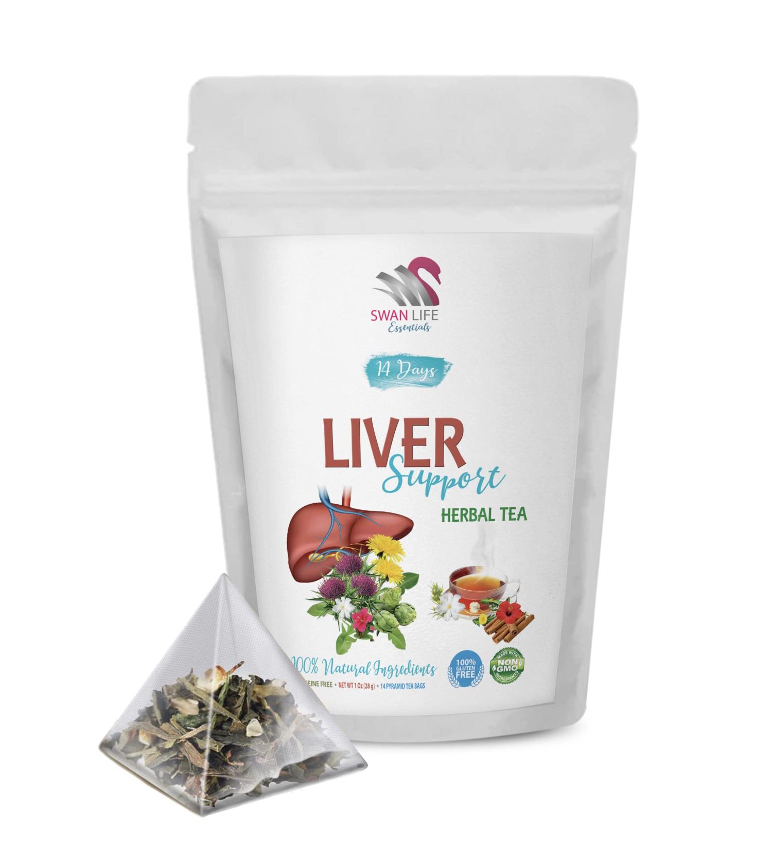 Liver Detox Herbs - LIVER DETOX HERBAL TEA 14 Days - burdock root and dandelion tea liver support tea organic liver detox tea caffeine free liver cleanse detox & repair herbal tea 1 Pack 14 bags - Buy Online on GoSupps.com