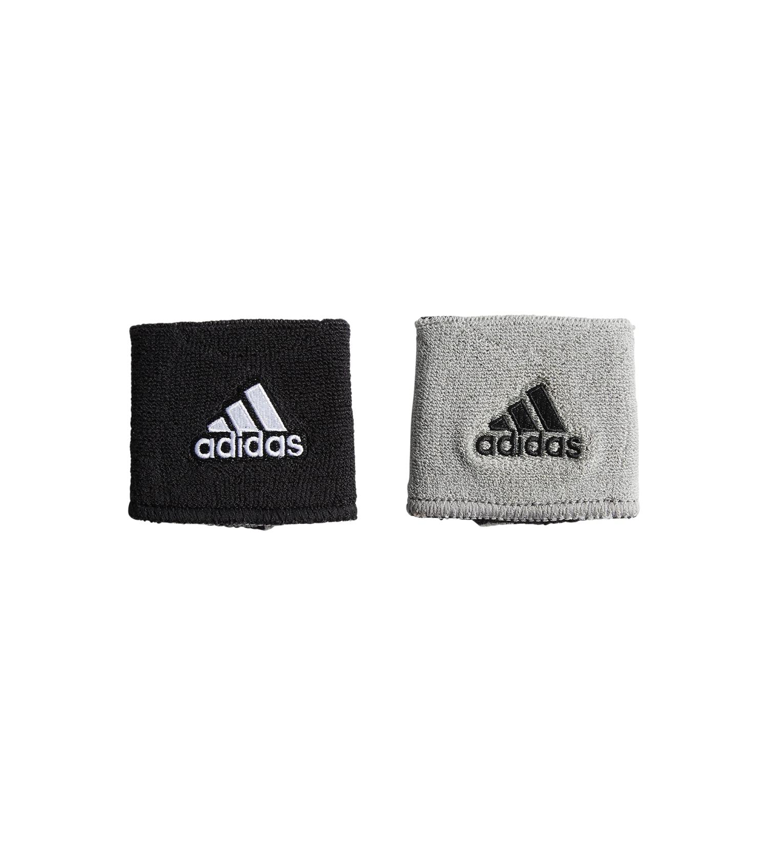 adidas Interval Reversible Wristband Black/White/Aluminum - One Size, Pack of 2 - Buy Online on GoSupps.com