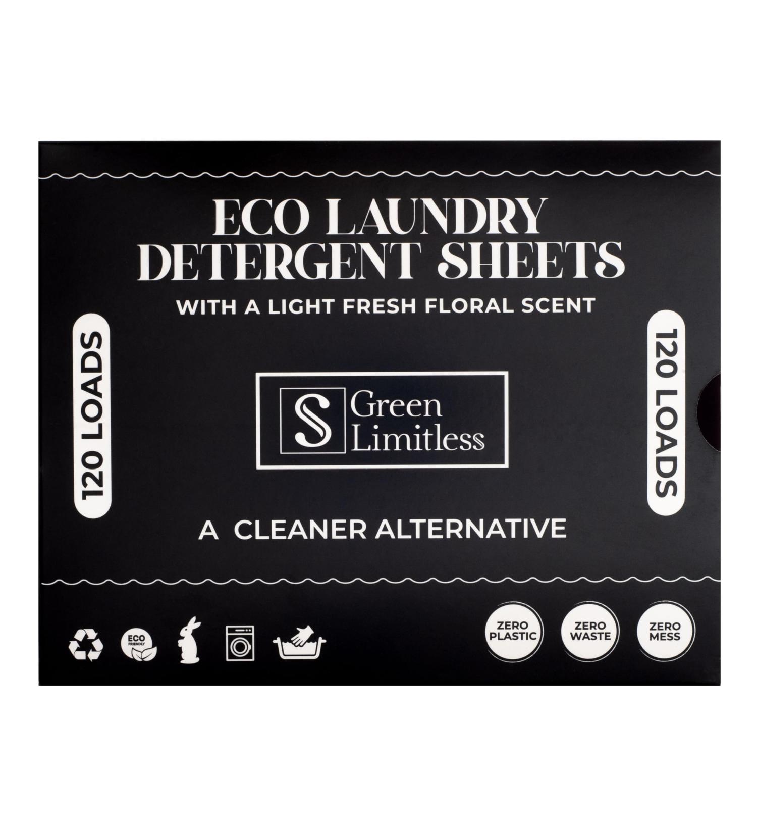 Green Limitless Eco Laundry Detergent 120 Sheets - Light Fresh Floral Scent - Buy Online on GoSupps.com
