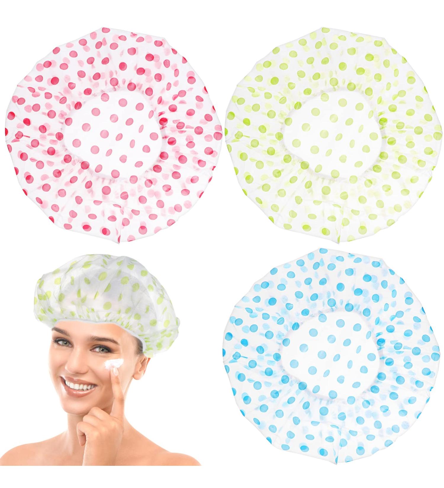 Healifty 6 Pcs Washable Shower Caps - Reusable & Elastic Hair Bath Caps for Women - Buy Online on GoSupps.com