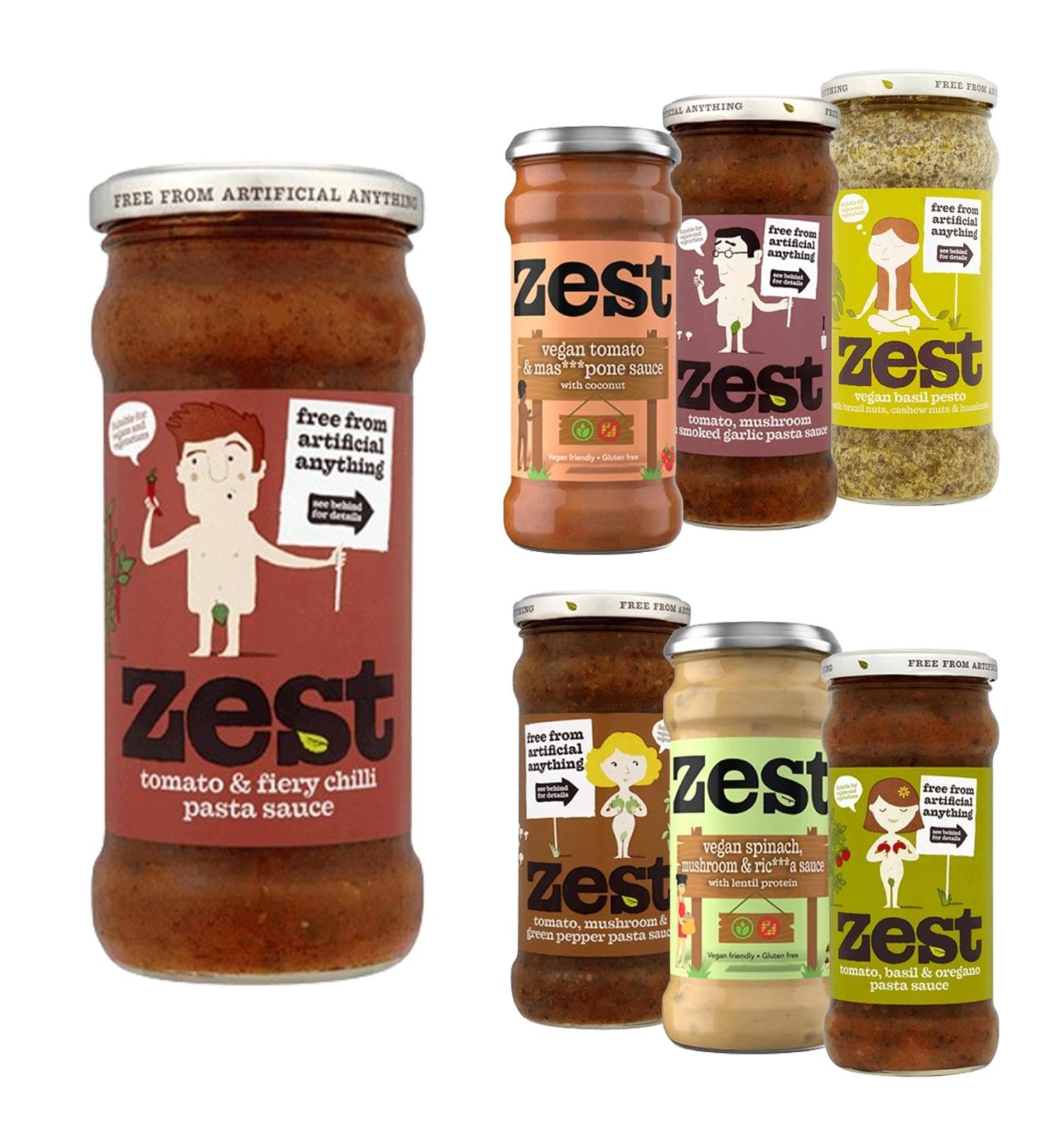 Zest Pasta Sauce Pick N Mix - Create Custom Combo with 6+ Flavours | Basil Oregano Spanish Mushroom Tomato Chilli Tomato Maspone | Gift Set for Pasta Sauce Lovers - Pack of 5 x 340g - Buy Online on GoSupps.com
