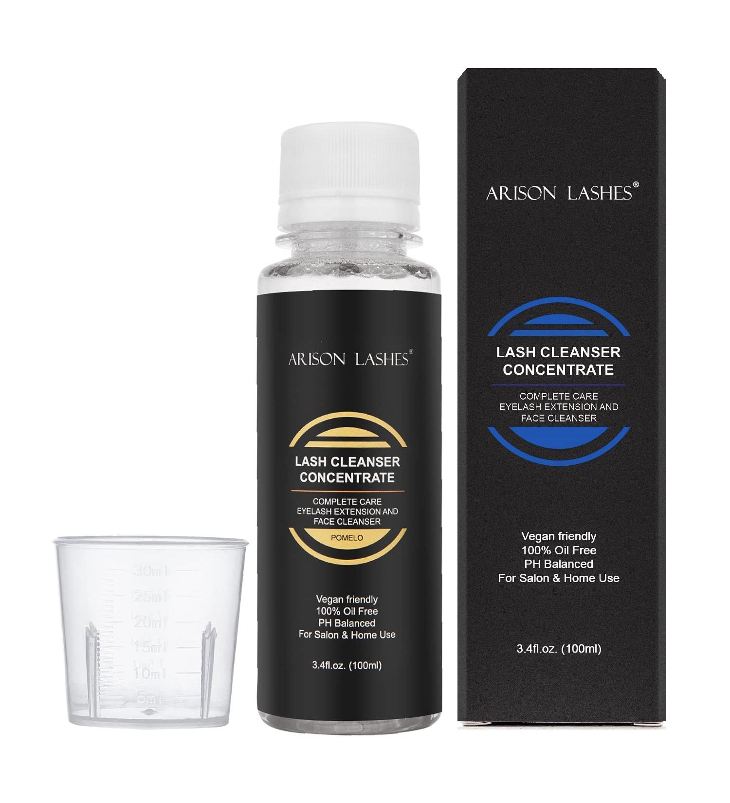 Lash Cleansing Concentrate 100ml Professional Eyelash Extension Shampoo - Natural Foaming Cleanser for Extensions, Salon Home Care - Pomelo Scent - Buy Online on GoSupps.com