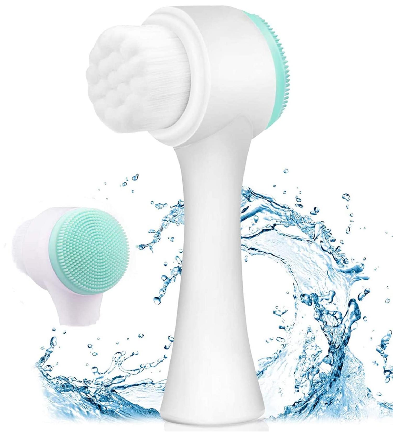 Manual Facial Cleansing Brush for All Skin Types - Blue - Buy Online on GoSupps.com