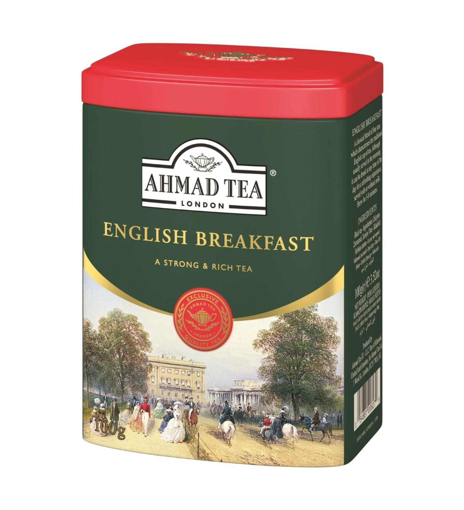 Ahmad Tea English Breakfast Caddy - 100g Loose Leaf Black Tea | Pack of 1 - Buy Online on GoSupps.com