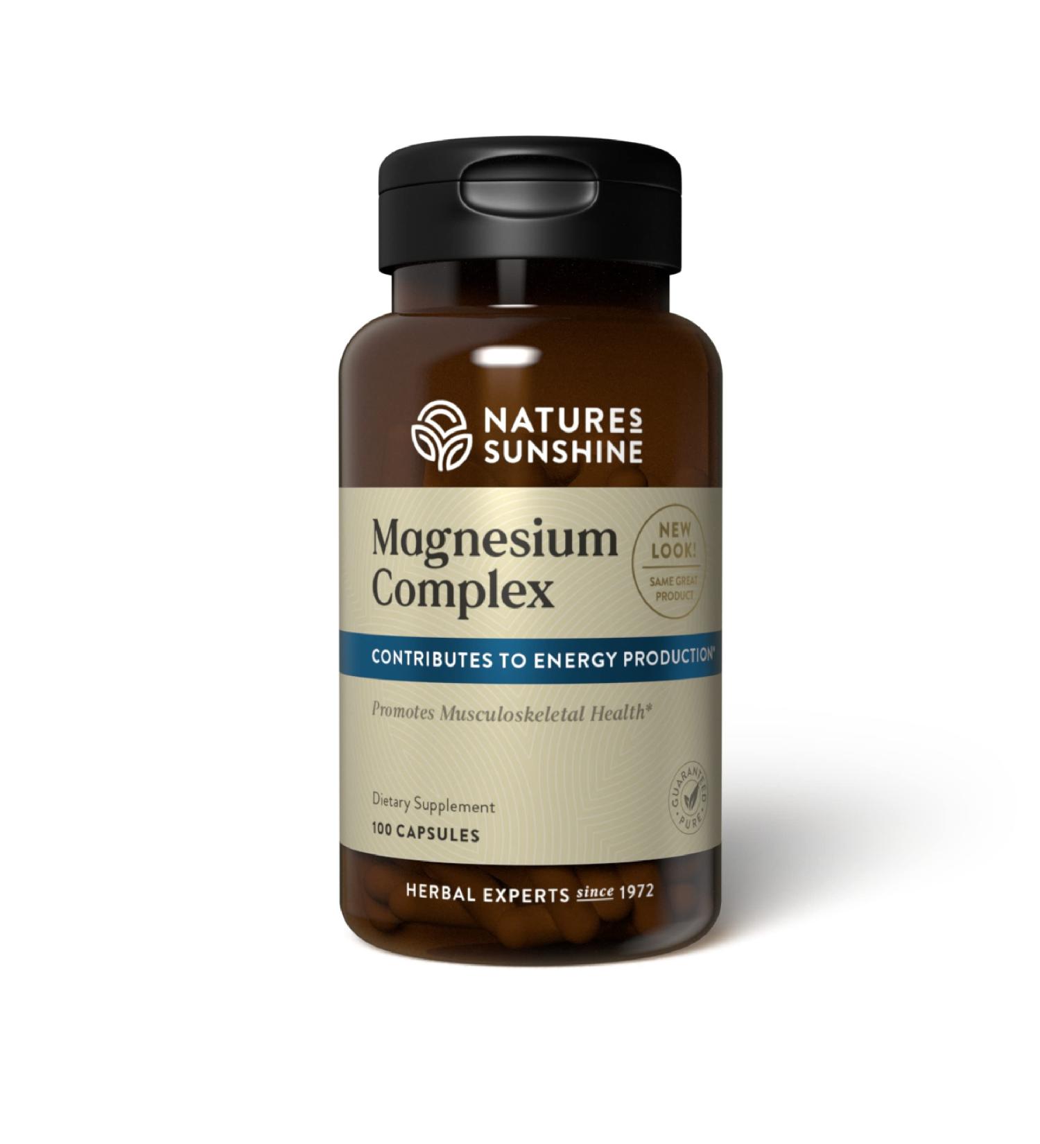 Nature's Sunshine High Potency Magnesium Complex - Muscle Function & Energy Support - 100 Capsules - Buy Online on GoSupps.com