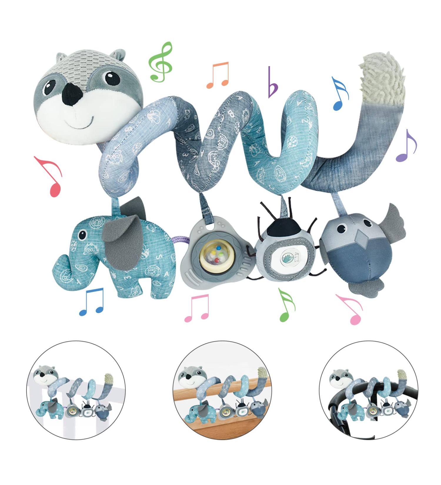 Coriver Stroller Toys for Babies | Spiral Hanging Toy for Car Seat & Stroller | Baby Mobile for 0-6 Months (Gray) - Buy Online on GoSupps.com