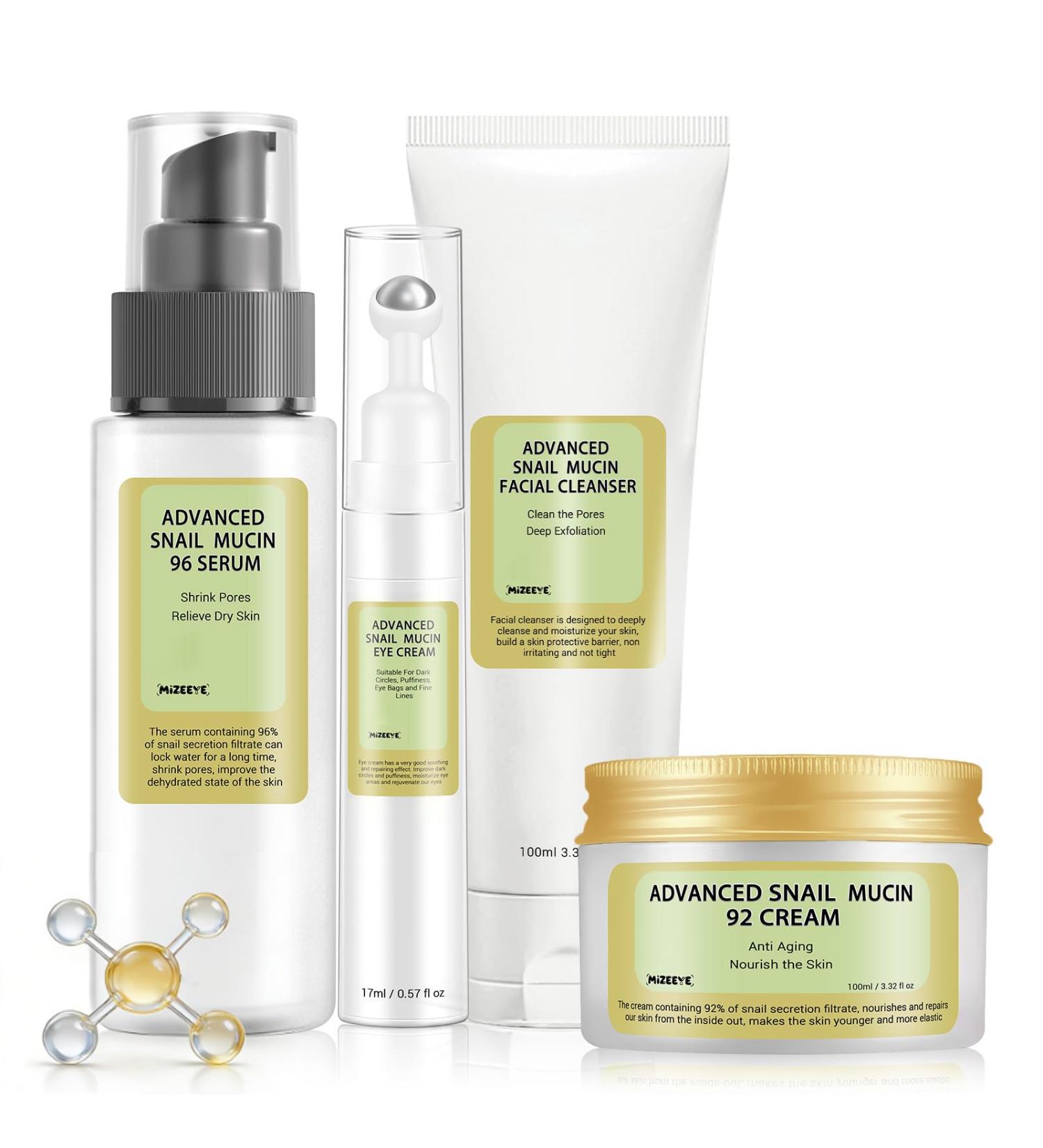 Collagen Skincare Set For Teen Girls Anti Wrinkle & Repair Face Skin Care Gift Set With Face Cleanser Serum Face Cream Eye Cream 4 PCS Peptides Facial Kit Travel Size For Women. - Buy Online on GoSupps.com