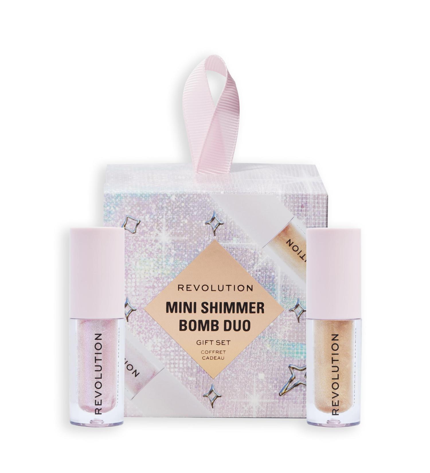 Revolution Beauty Mini Shimmer Bomb Lip Duo, 2 Piece Set with Sheer Finish, Vegan & Cruelty-Free