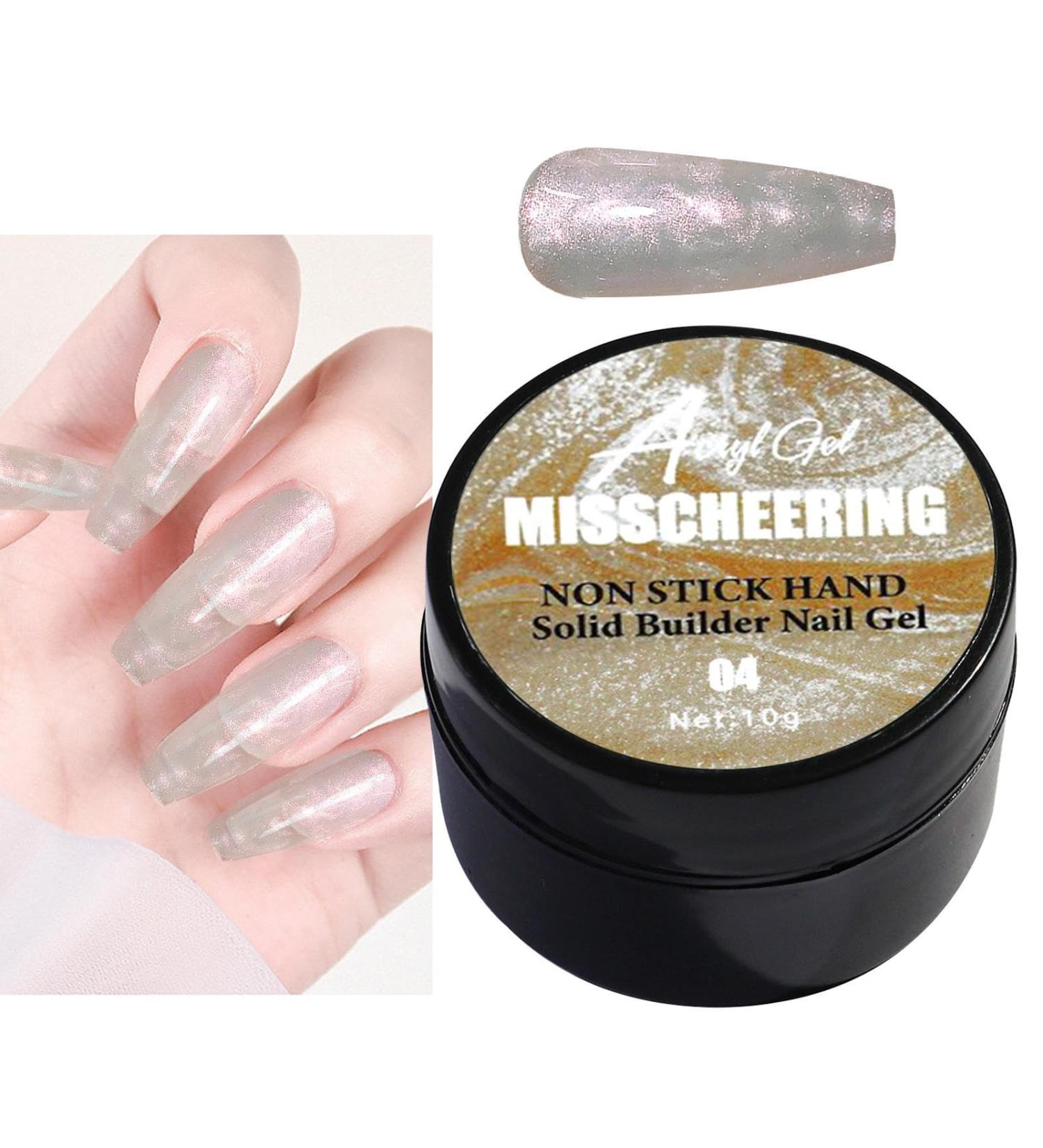 Solid Gel Nail Glue | Gel Nail Glue Hard Gel for Nails | Long-Lasting Hard Gel Manicure Art Building Gel for Nails Home Salon Use 04 - Buy Online on GoSupps.com