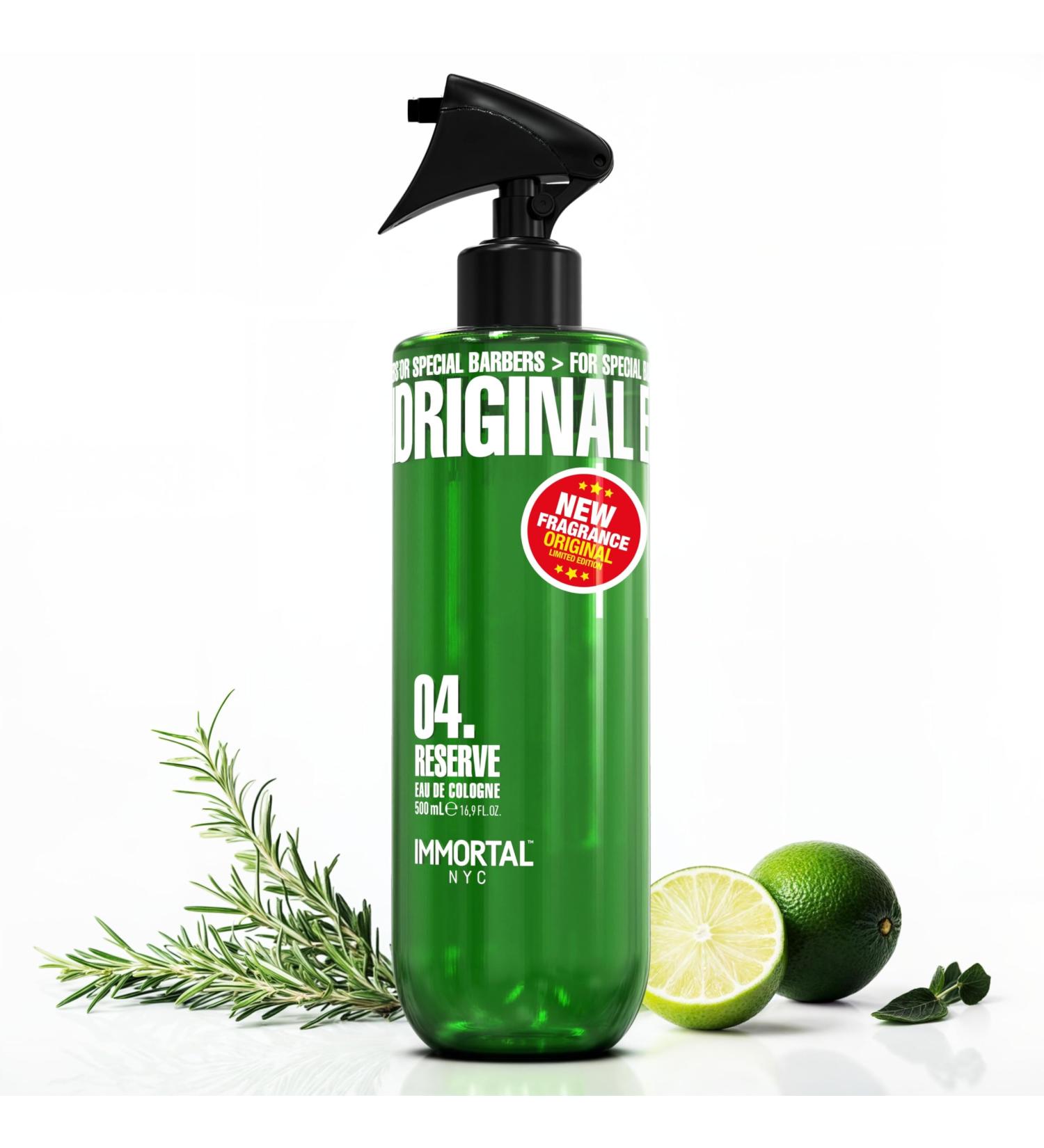 Immortal NYC Reserve 04 After Shave Spray Premier Men's Cologne 17 oz - Exclusive Barbers - Softens Skin - Refreshes/disinfects and Relieves Face and Skin - Moisturizing Formula After Shaving Fruity Woody - Buy Online on GoSupps.com