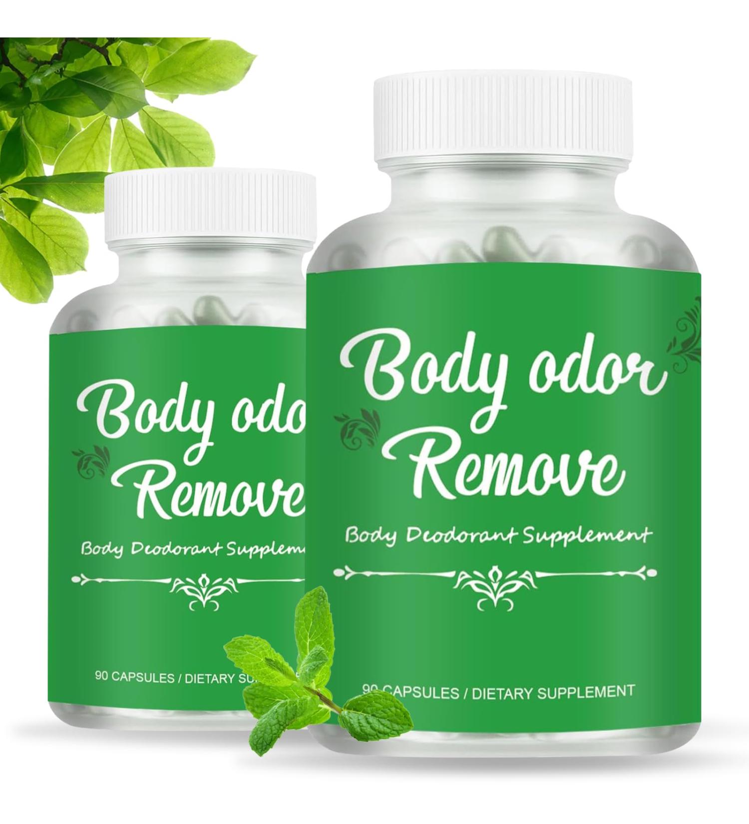 Body Deodorizing Supplement Natural Chlorophyll for Women & Men Body Internal Deodorant Pills with Mint & Parsley for Skin Breath and Gut Health - 90 Capsules (2PCS) - Buy Online on GoSupps.com