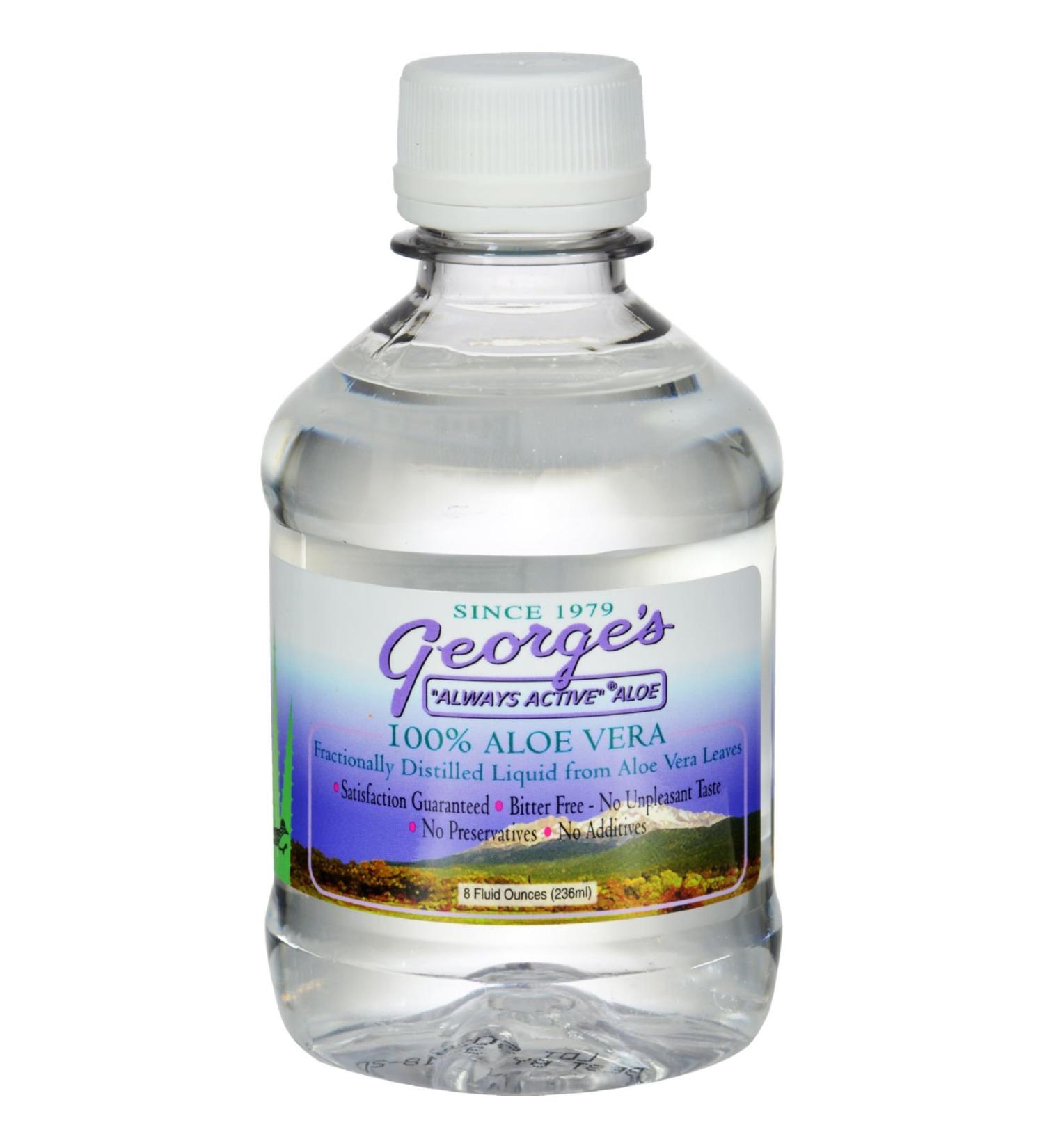 Georges Aloe Vera - 8 fl oz - 100% Aloe Vera - Bitter Free - Free Of Preservatives