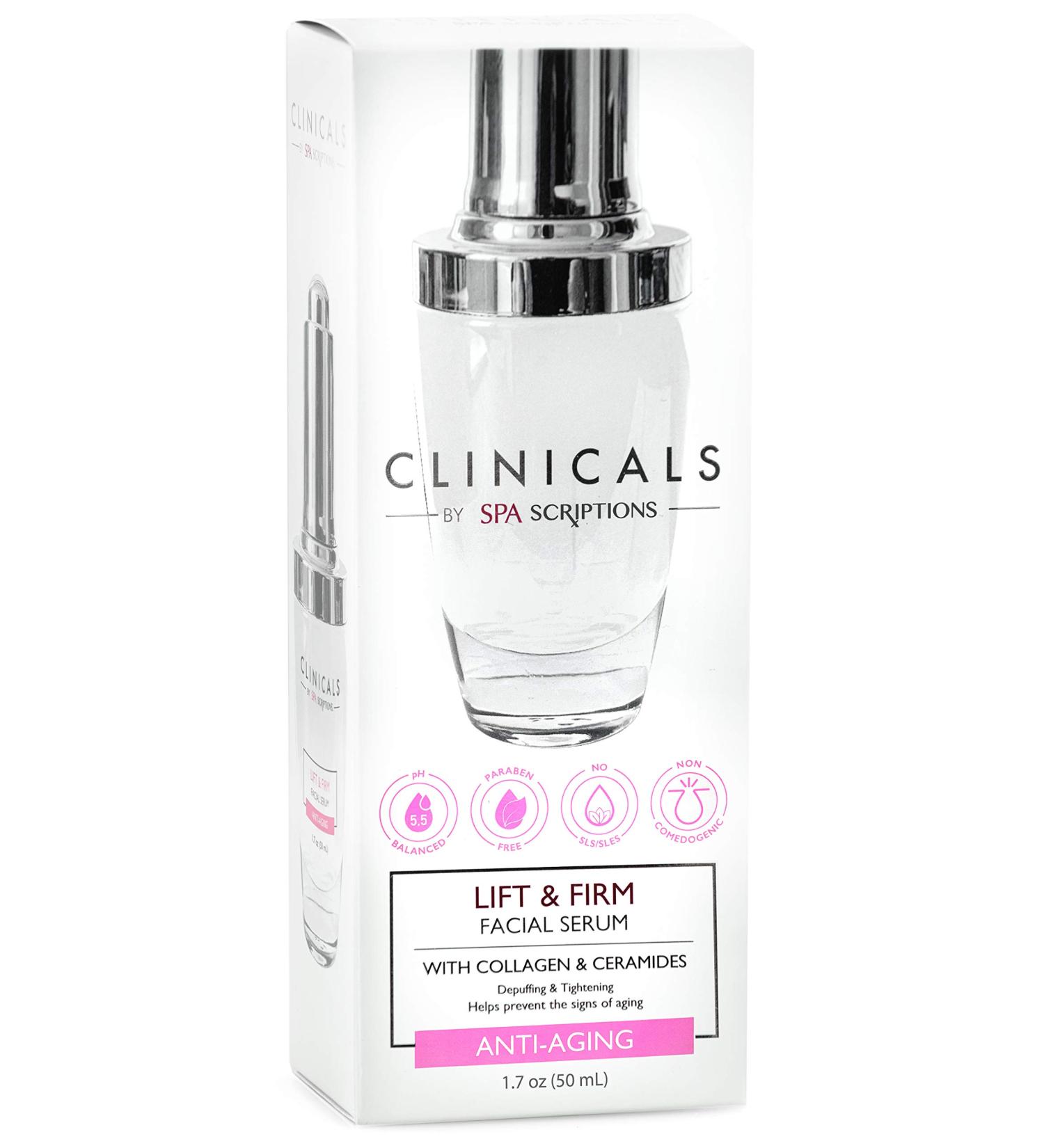 Spascriptions Clinicals Collagen & Ceramides Face Serum - 1.7 oz (Lift & Firm) - Buy Online on GoSupps.com