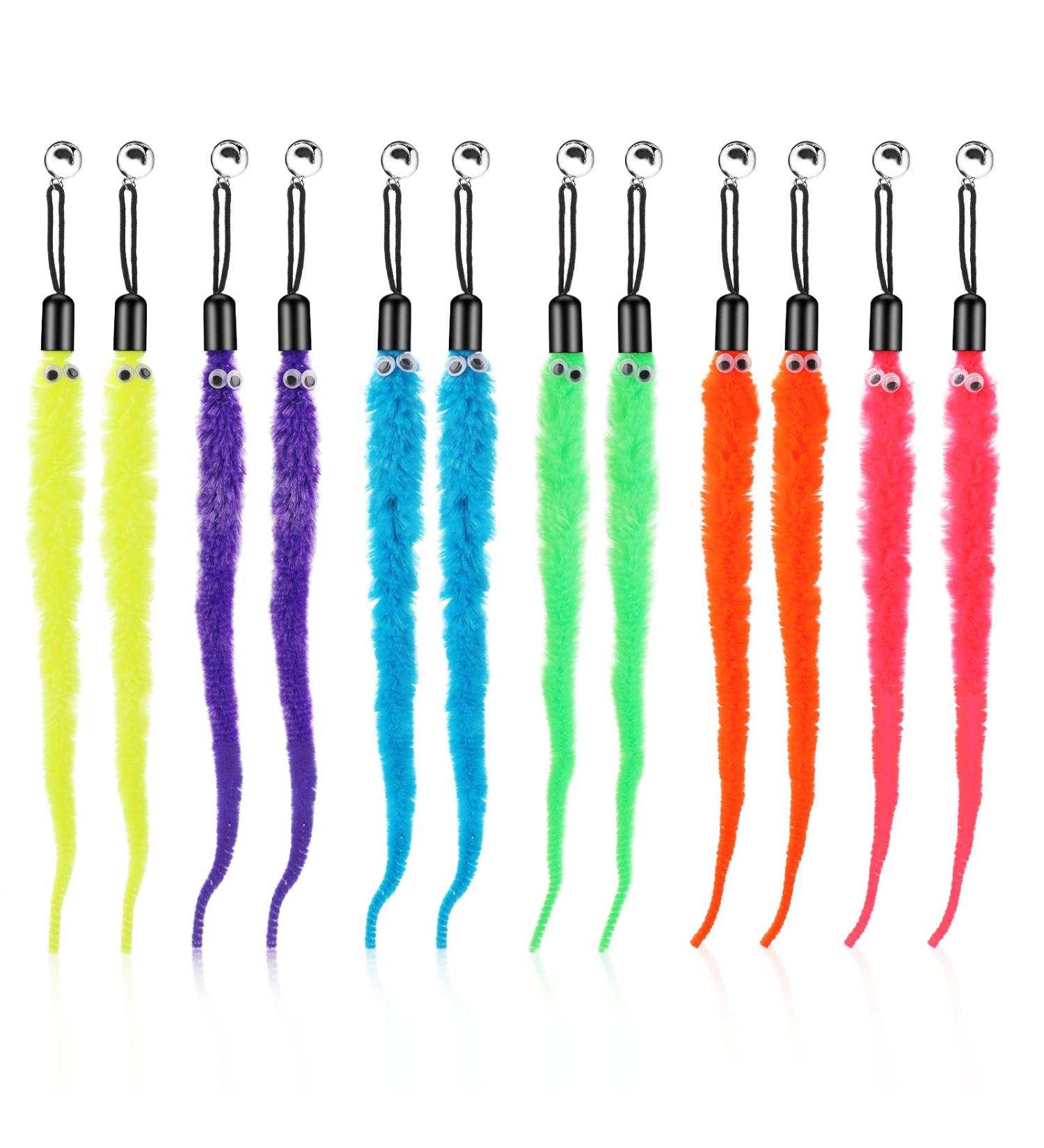 Buy Cobee Cat Toys - 12 Pack Furry Worms with Bells | Interactive Refill for Kitten Training | International Shipping - Buy Online on GoSupps.com
