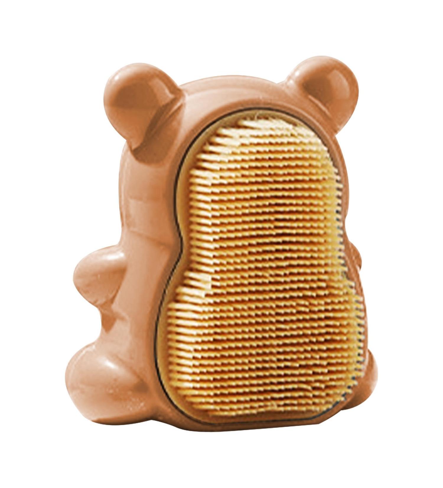 Nail Cleaning Brush - Cute Bear Cleaning Nail Brush | Easy To Grip Bear Finger Nail Brush With Soft Bristles Gently Cleans Kid's Nails Brown - Buy Online on GoSupps.com