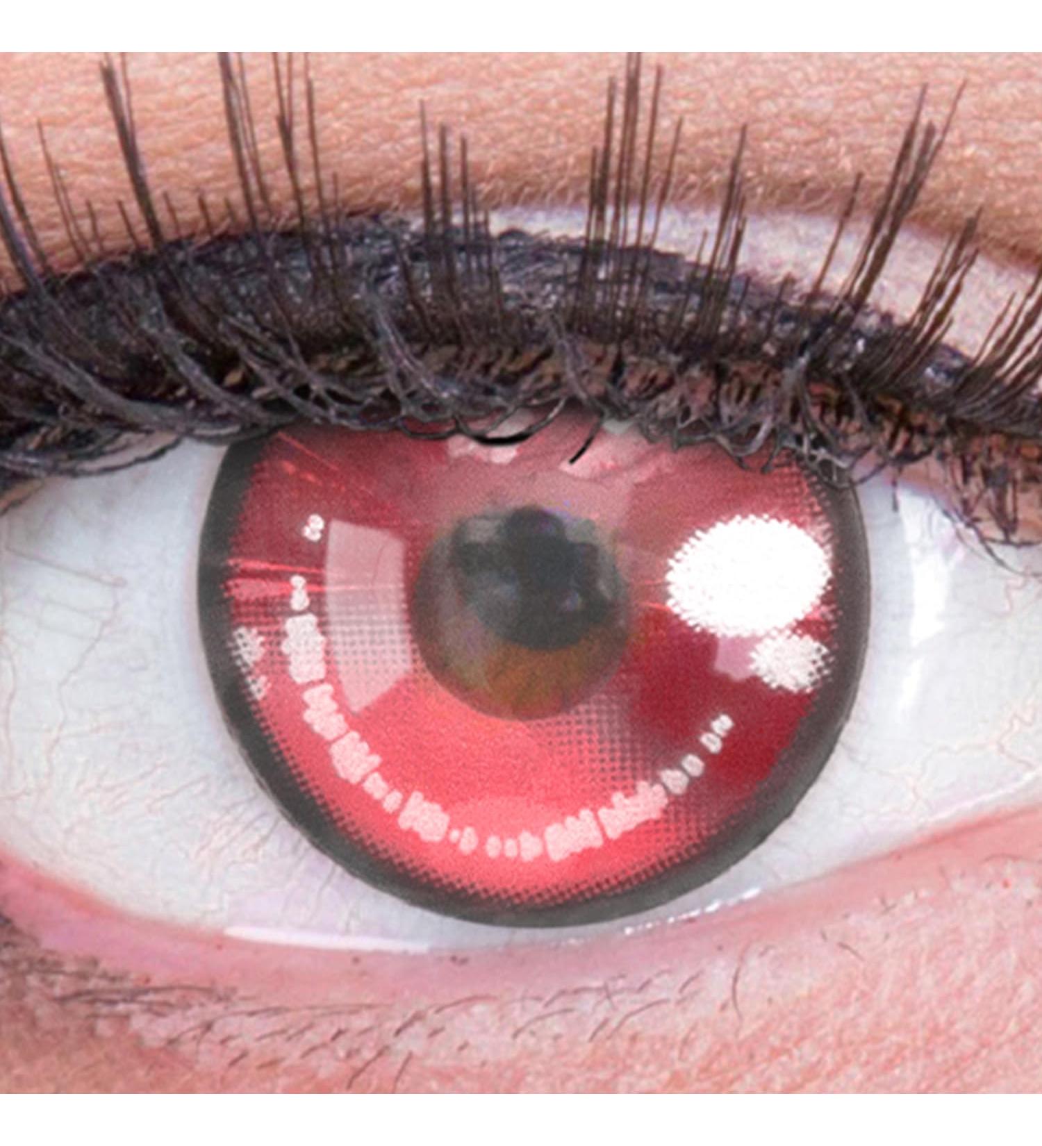 Meralens Anime Arc 2 Pink Crazy Fun Colored Contact Lenses - Annual Pair Free Lens Case Perfect for Carnival Halloween & Cosplay 2023 - Buy Online on GoSupps.com