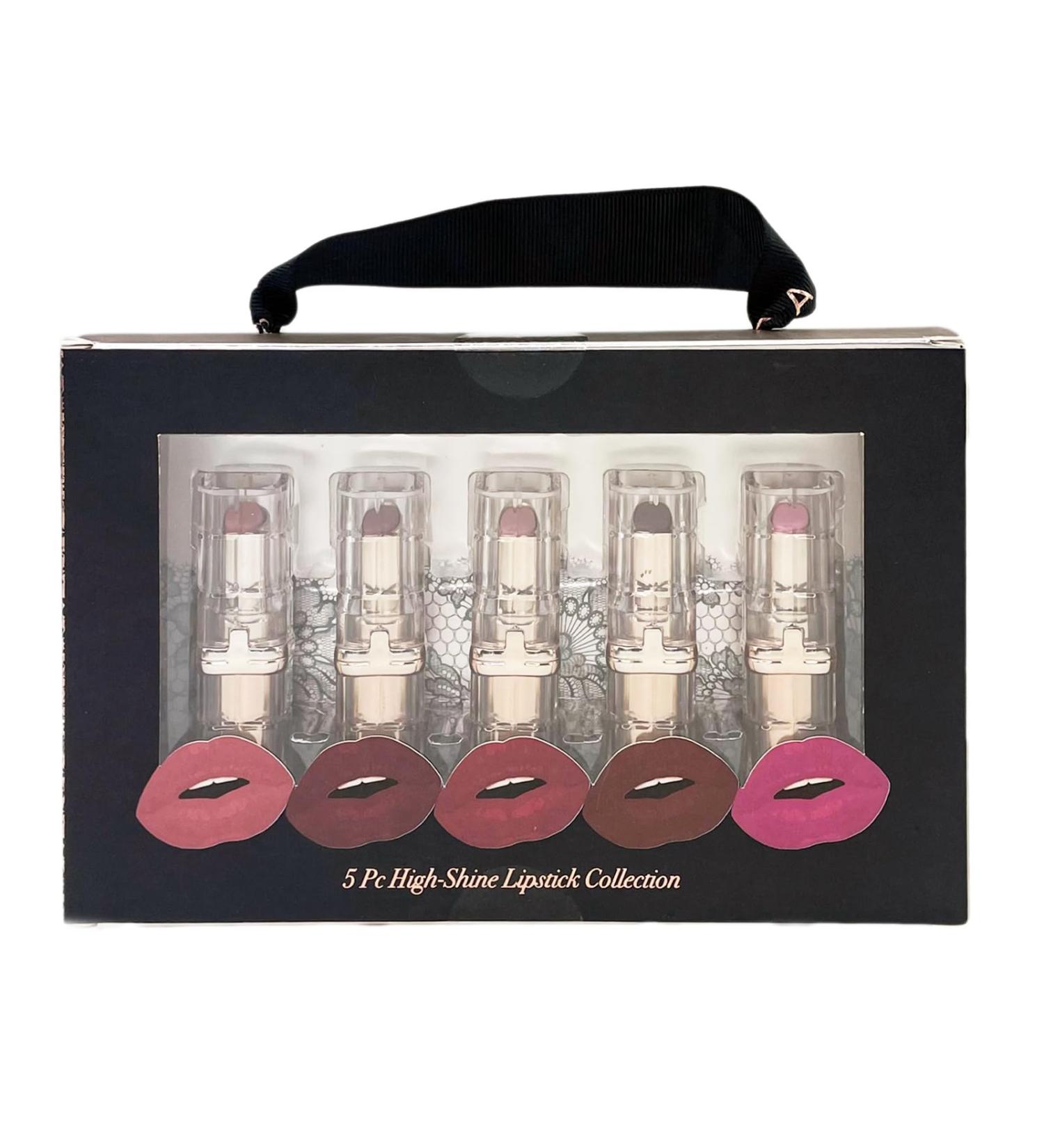 Paris Hilton High-Shine Lipstick Collection - All-Day Wear Pink & Red Lipstick Set for Women - 5 Pcs - Buy Online on GoSupps.com
