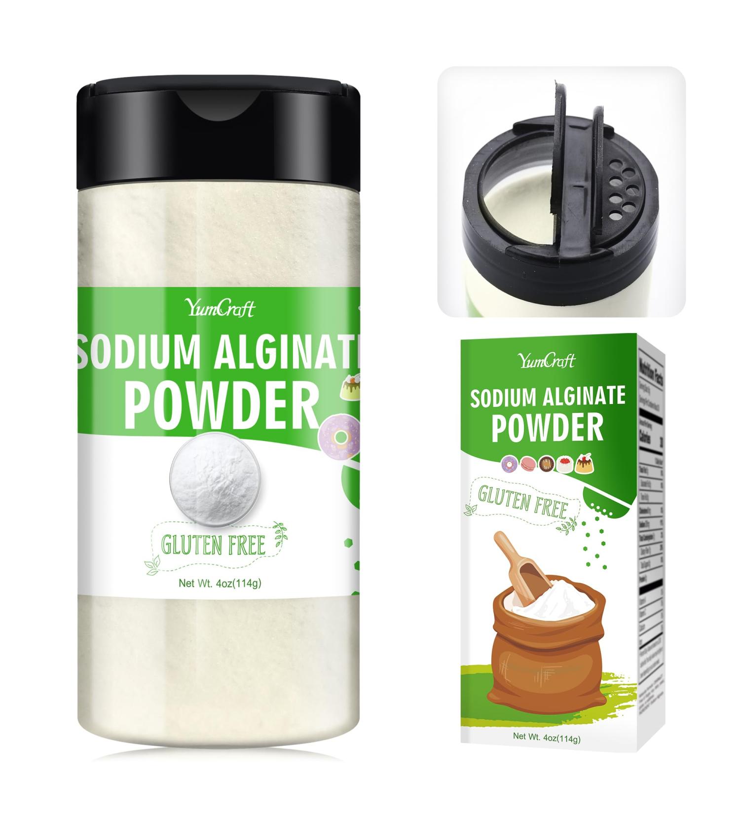 Poudre d'alginate de sodium 113 4 g d'alginate de sodium pur de qualit alimentaire agent g lifiant naturel pour desserts fabrication de sph res de caviar cr me glac e pains de viande - Buy Online on GoSupps.com