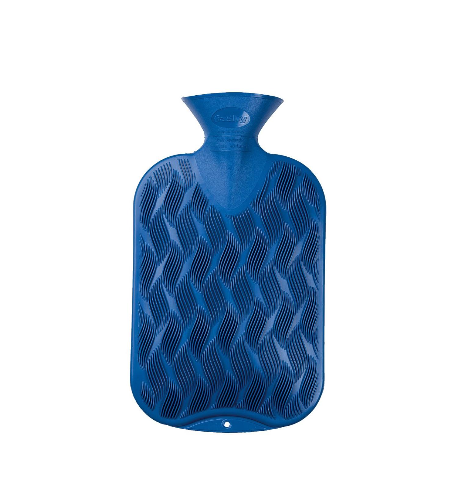 Fashy 6437 Hot Water Bottle 2L - Sapphire Half-Lamella | Premium Comfort & Warmth - Buy Internationally - Buy Online on GoSupps.com