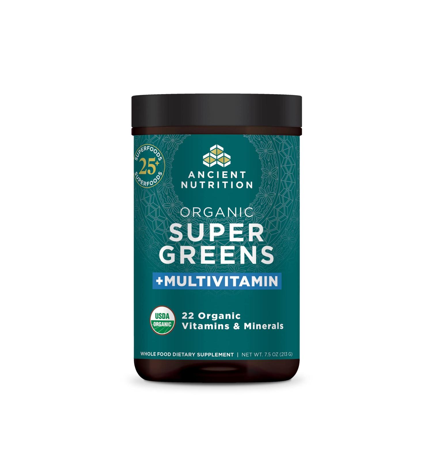 Ancient Nutrition Vitamin Powder One Bottle Made from Real Fruits Vegetables and Herbs for Digestive and Energy Support 25 Servings 7.5oz Multivitamin 25 Servings (7.5 Ounce) - Buy Online on GoSupps.com