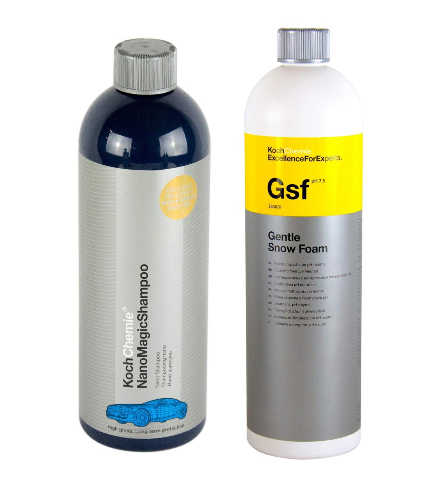  Koch Koch Chemie Shampoing Nano Magic 750 ml et shampooing mousse Gsf Gentle Snow Foam 1 l. - Buy Online on GoSupps.com