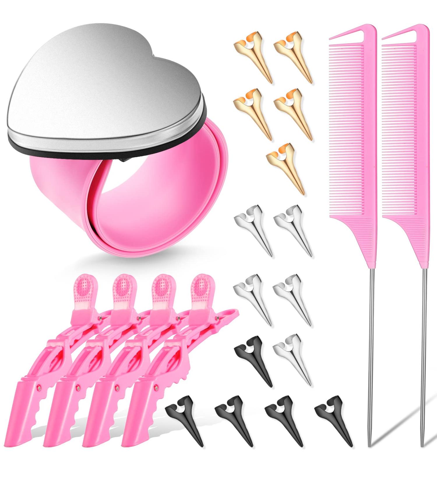 Magnetic Wrist Sewing Pincushion Hair Braiding Tools Set - Pink - Buy Online on GoSupps.com