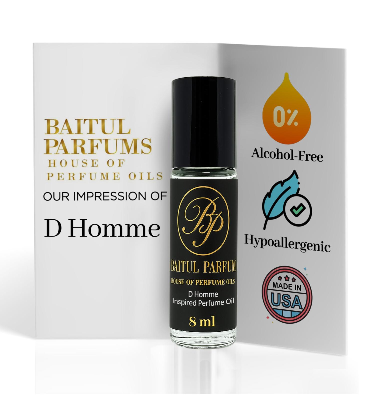 ASMARKET Comparable to D Homme Original Alcohol-Free Perfume Oil 8ml Travel Size Roll-On Glass Bottle Long Lasting Fragrance 98% True-to-Scent Clean Scent Perfume Main Accords - Spicy Citrus - Buy Online on GoSupps.com