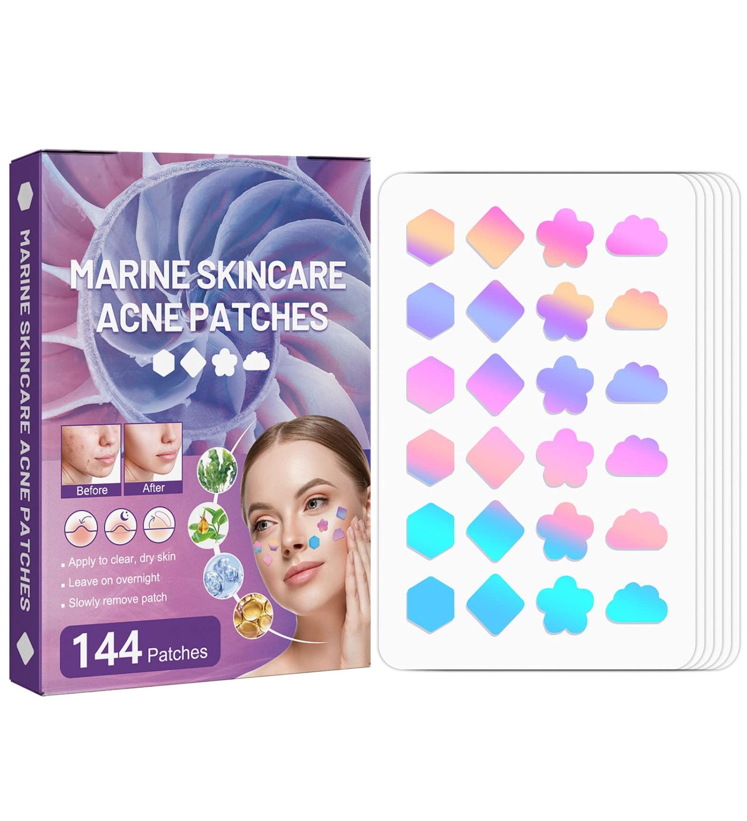 Senhorita 144Pcs Colorful Hydrocolloid Acne Patches with Green Algae Extract & Tea Tree Oil - Cover, Reduce Zits, Pimples, Blemishes - 144 Count - Buy Online on GoSupps.com