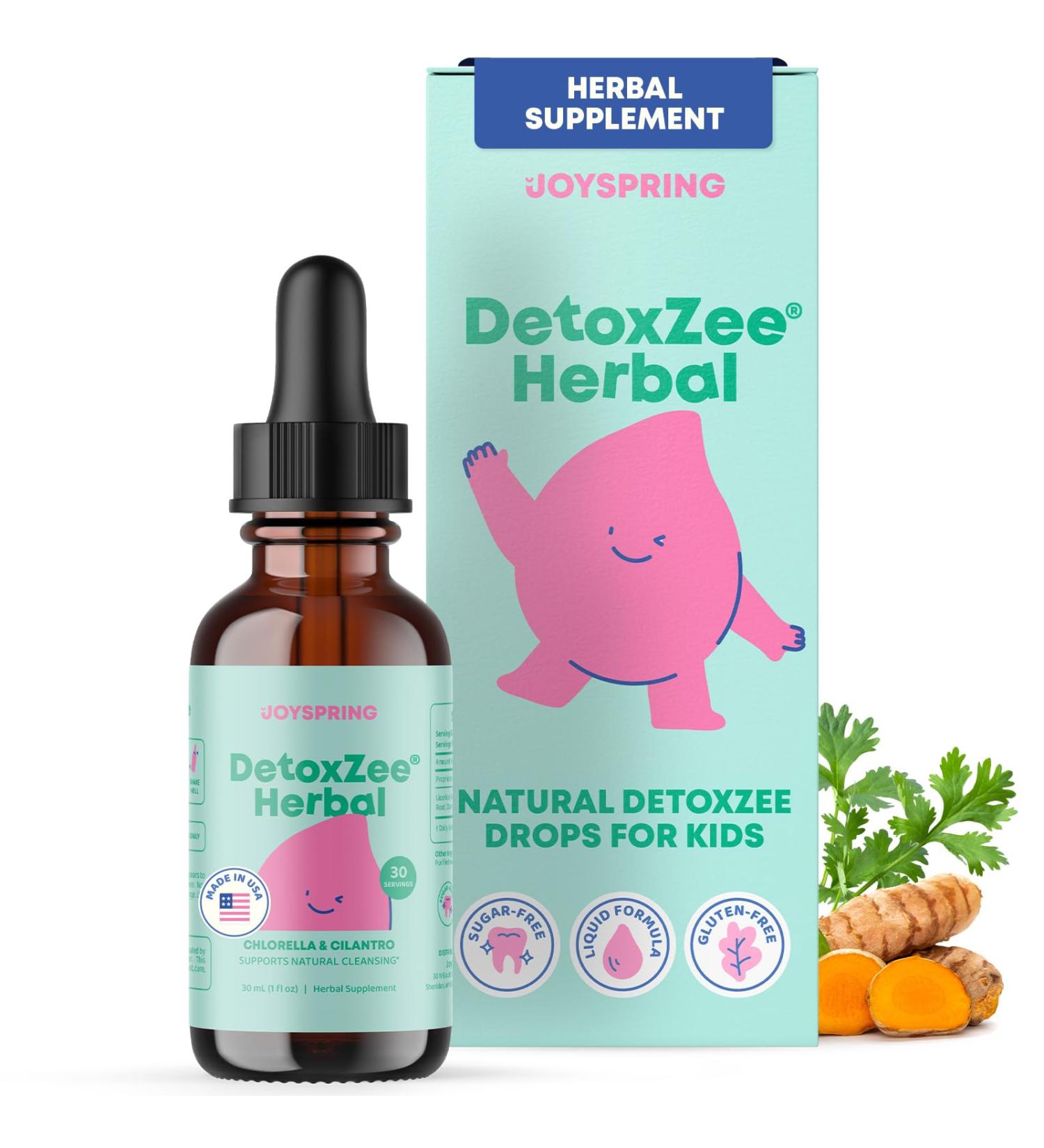 JoySpring Herbal Detox for Kids Cilantro Extract Cleanse to Support Speech & Improve Behavior Natural Detox with Cilantro - 1 fl oz (30 Servings) 1 Fl Oz (Pack of 1) - Buy Online on GoSupps.com