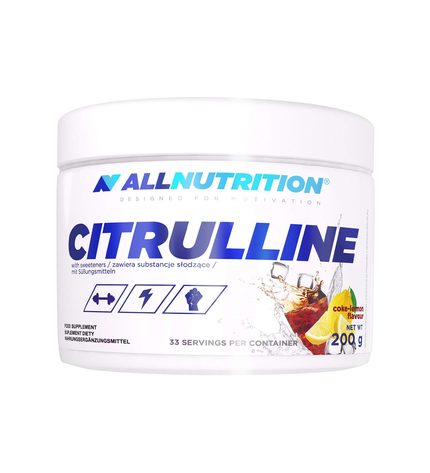 AllNutrition Citrulline Malate 200g Can of Flavoured Amino Acids L-Citrulline (Cola-Lemon) - Buy Online on GoSupps.com