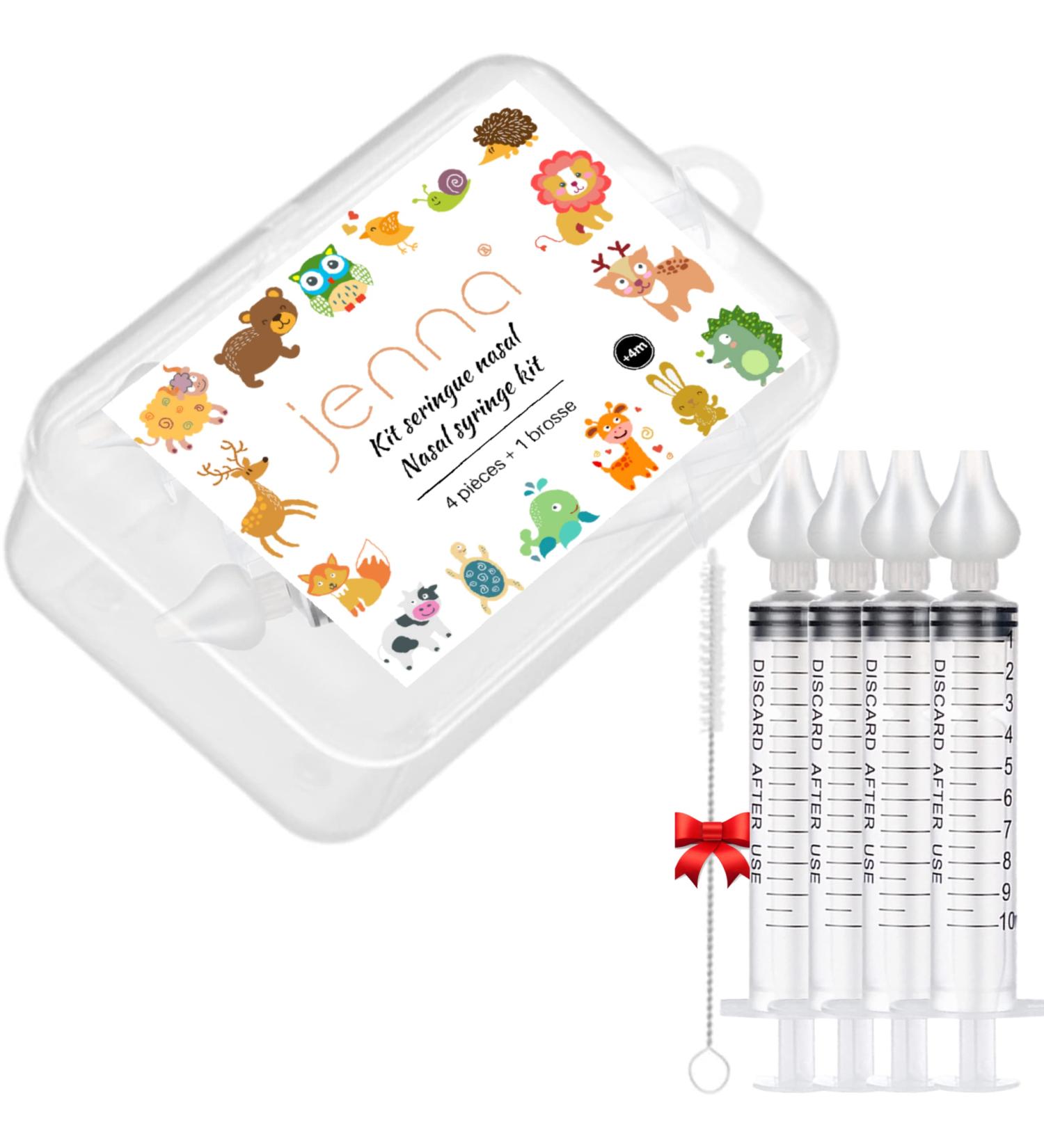 Jenna | 4 x Free Baby Nasal Syringe Brushes 10 ml | Baby Nasal Irrigation for Children Rinsing Sinus Hygiene | Effective Suc - Buy Online on GoSupps.com