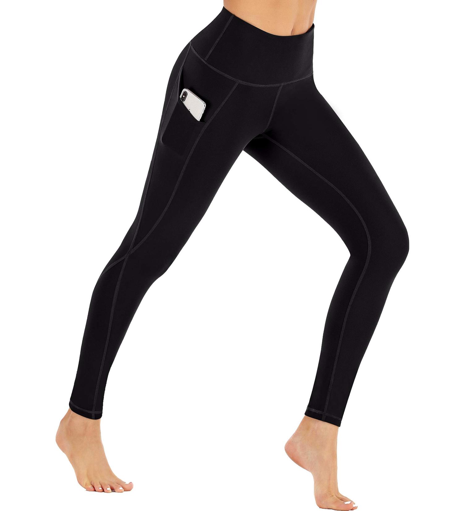 Ewedoos High Waisted Yoga Leggings with Pockets for Women - X-Large Black - Buy Online on GoSupps.com