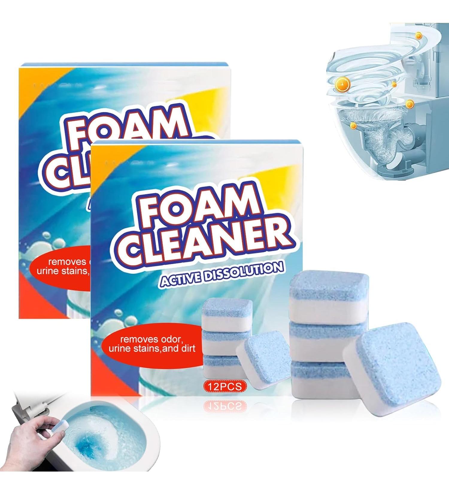 Automatic Powerful Foam Cleaner 2023 Upgrade Foam Cleaner for Toilet Cleaner Foaming for Toilet Foam Cleaner Active Dissolution Toilet Bathroom Cleaners Natural Toilet Cleaner Easy to Use (2Box) - Buy Online on GoSupps.com