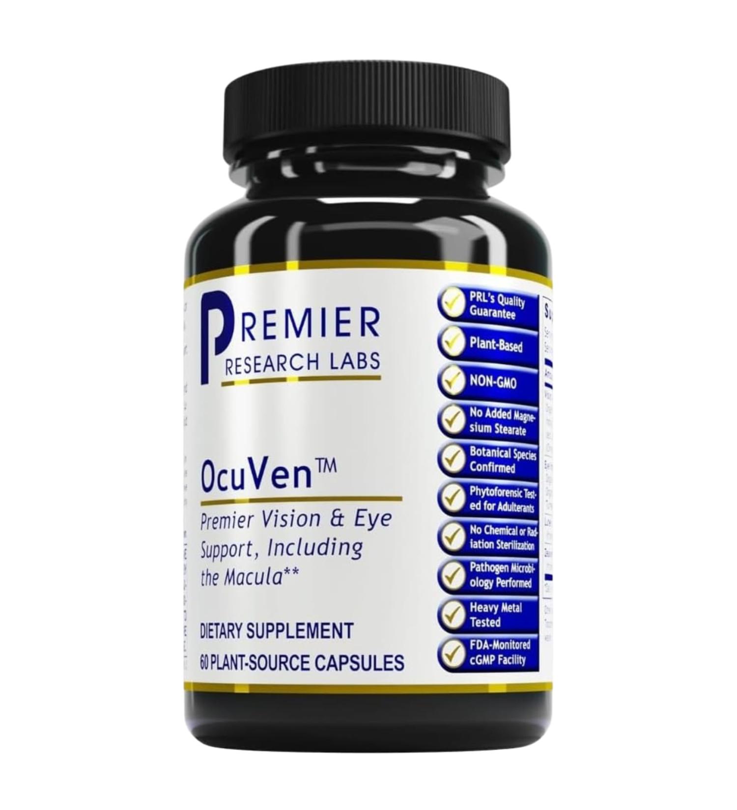 Premier Research Labs OcuVen - Lutein and Zeaxanthin Supplement Eye Vitamins Eye Health Supplements for Adults & Seniors Vision Supplements Macular Health Eye Care - 60 Vegetarian Capsules - Buy Online on GoSupps.com