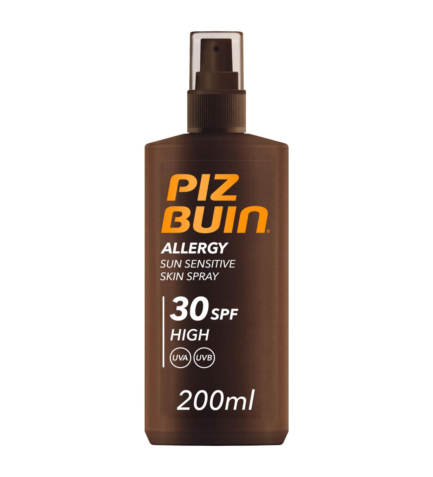 Piz Buin Allergy Sun Sensitive Skin Spray SPF 30 200ml SPF30 200 ml (Pack of 1) - Buy Online on GoSupps.com