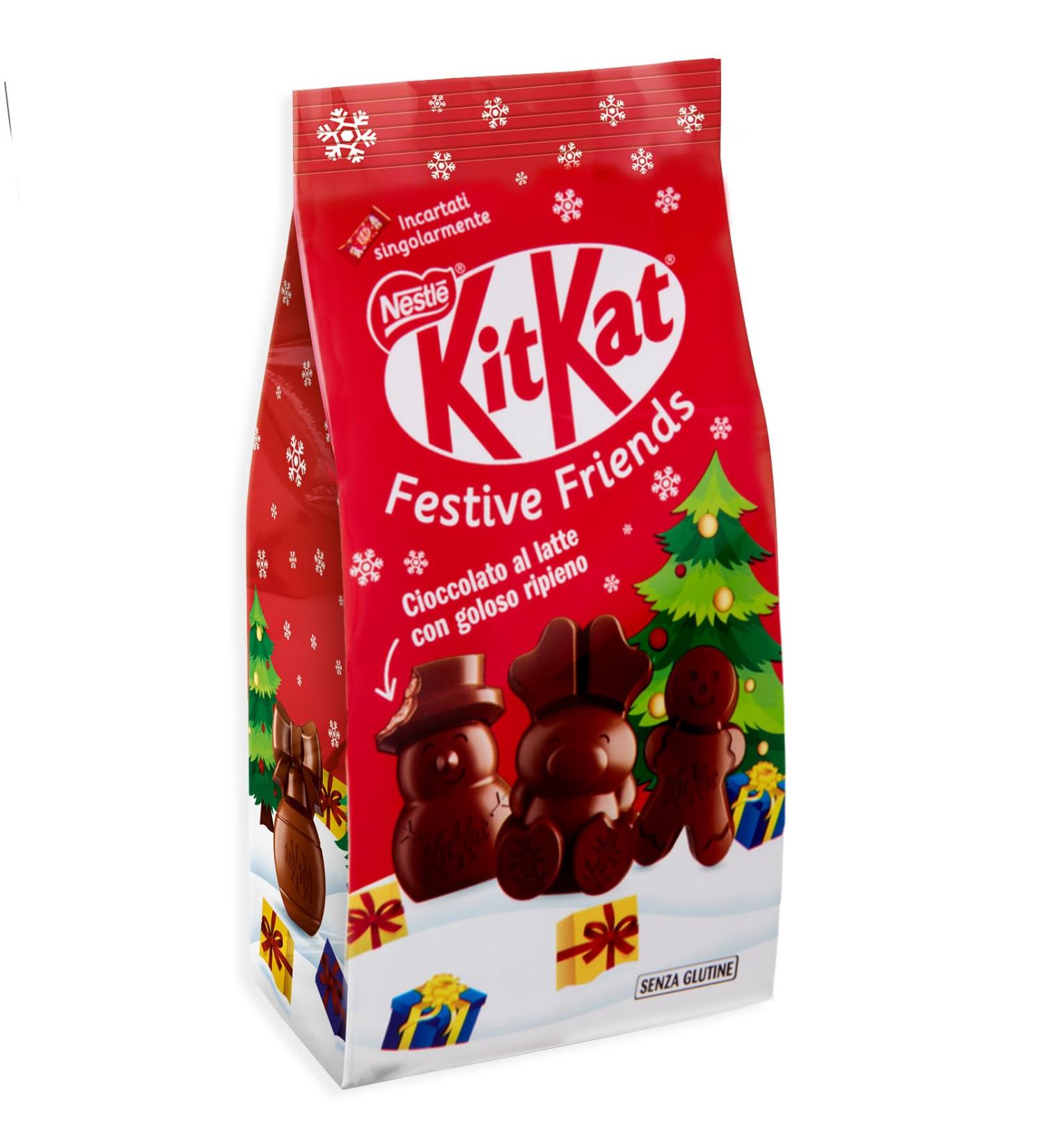  CAIYA Nestle Kitkat Festive Friends Milk Chocolate Characters with a delicious filling of crispy cereals and crumbled wafers 147g - Christmas 2023 - Buy Online on GoSupps.com