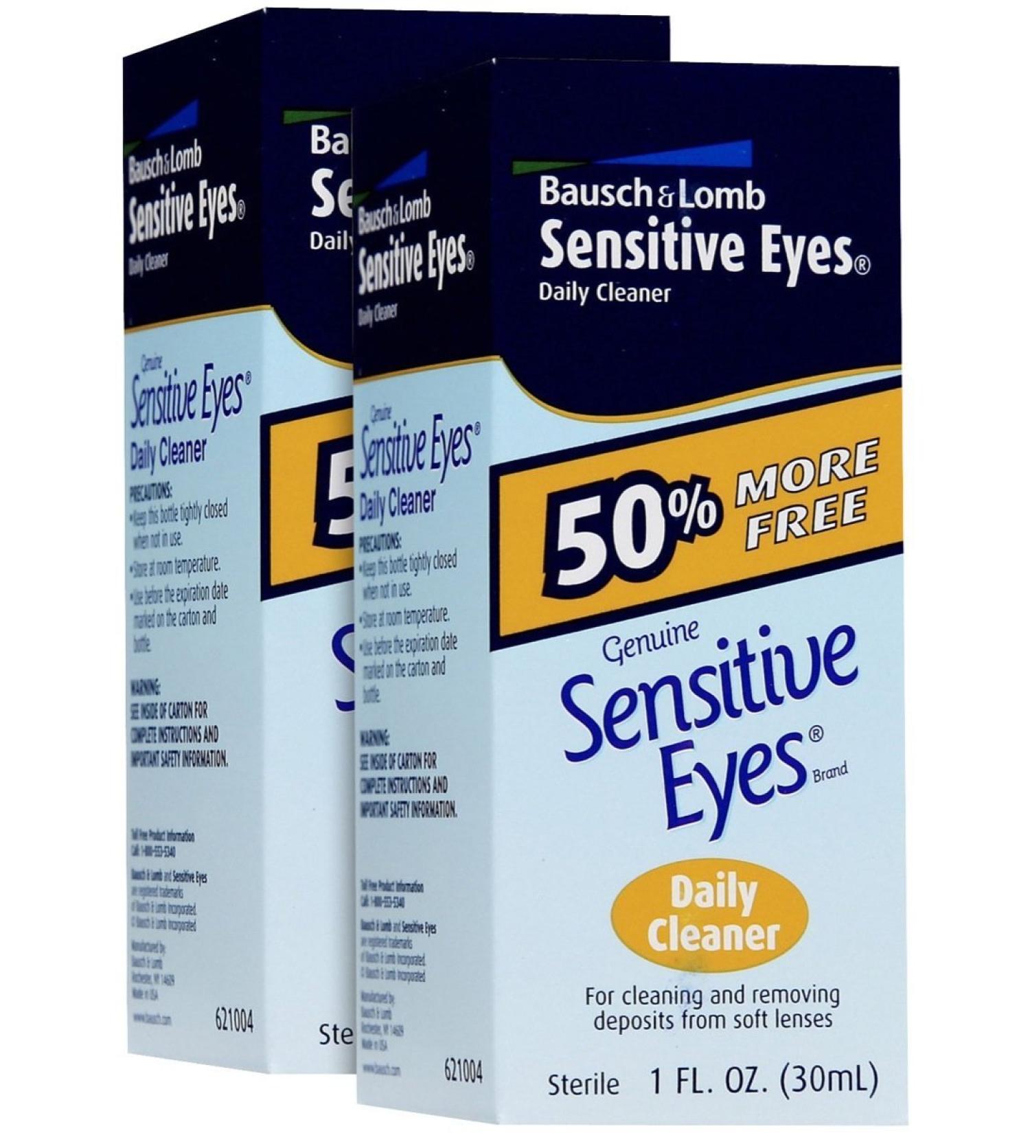 Bausch & Lomb Sensitive Eyes Daily Cleaner - 1 Fl Oz (Pack of 2) - Buy Online on GoSupps.com