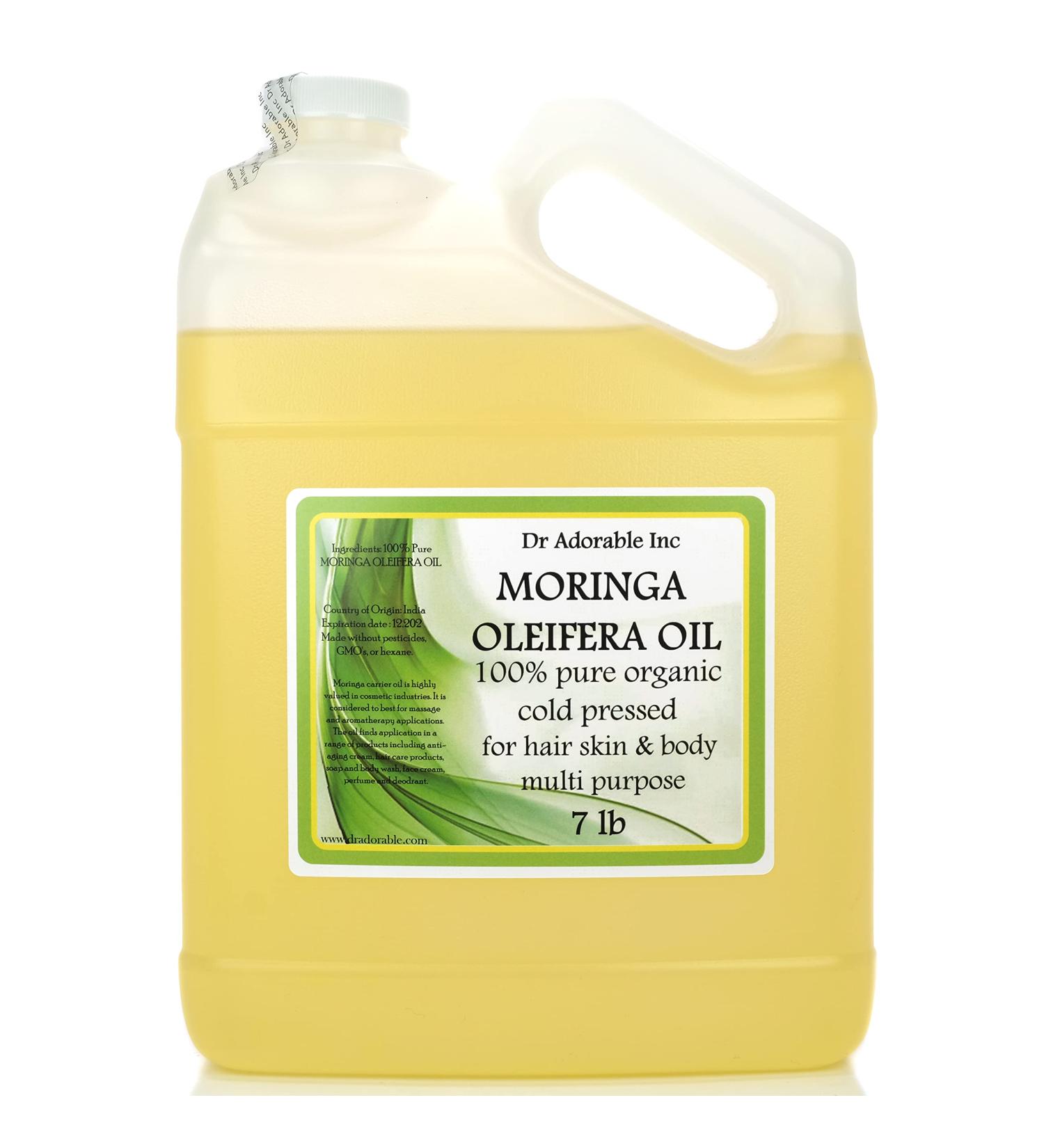 Dr Adorable - 7 lb - Moringa Oleifera Oil - 100% Pure Organic Natural Cold Pressed - Buy Online on GoSupps.com