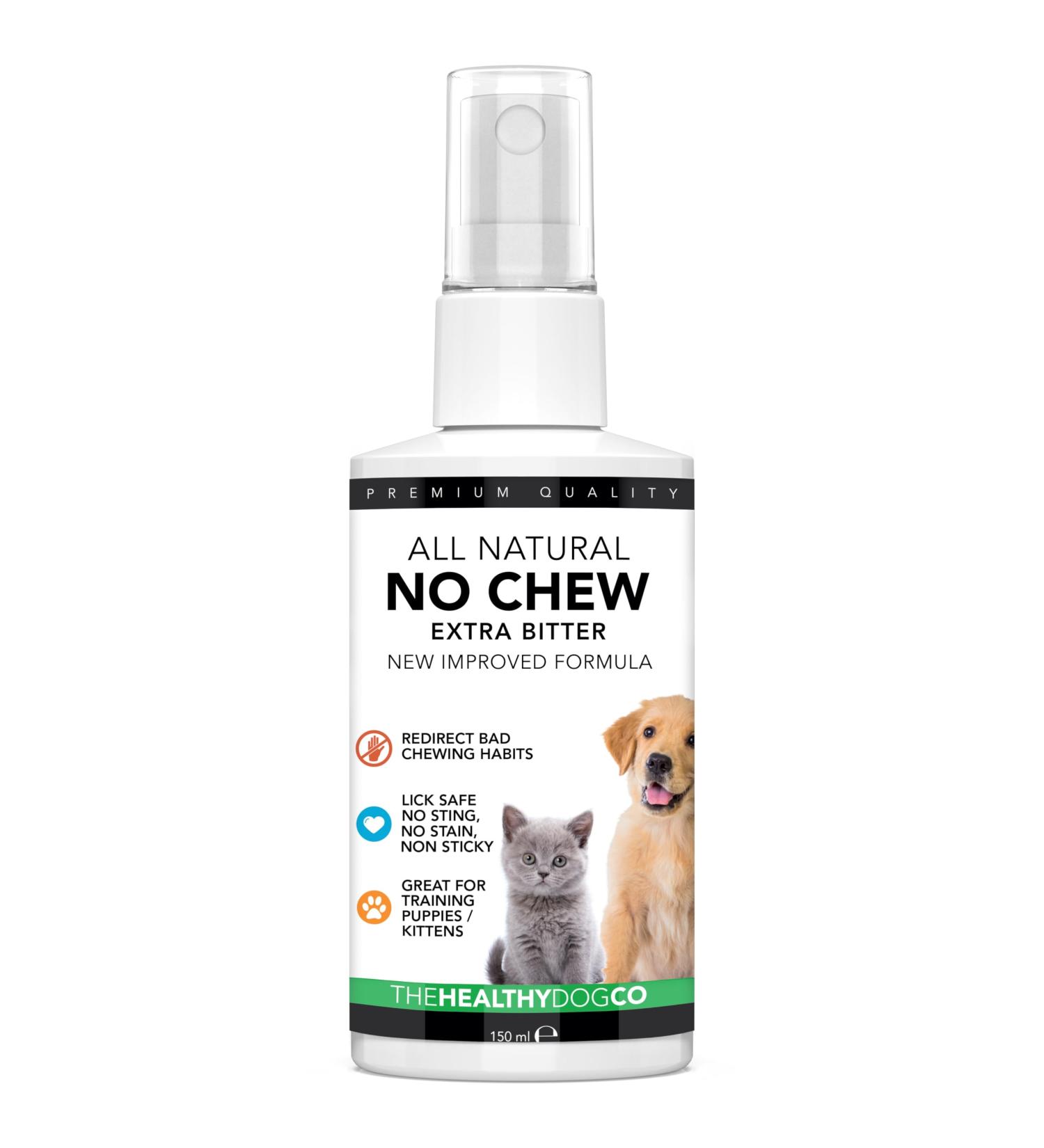 Natural Extra Bitter Spray for Dogs - Effective Anti-Chewing Defense | The Healthy Dog Co. - Safe Educational Aid for Puppies & Kittens - 150ml - Buy Online on GoSupps.com