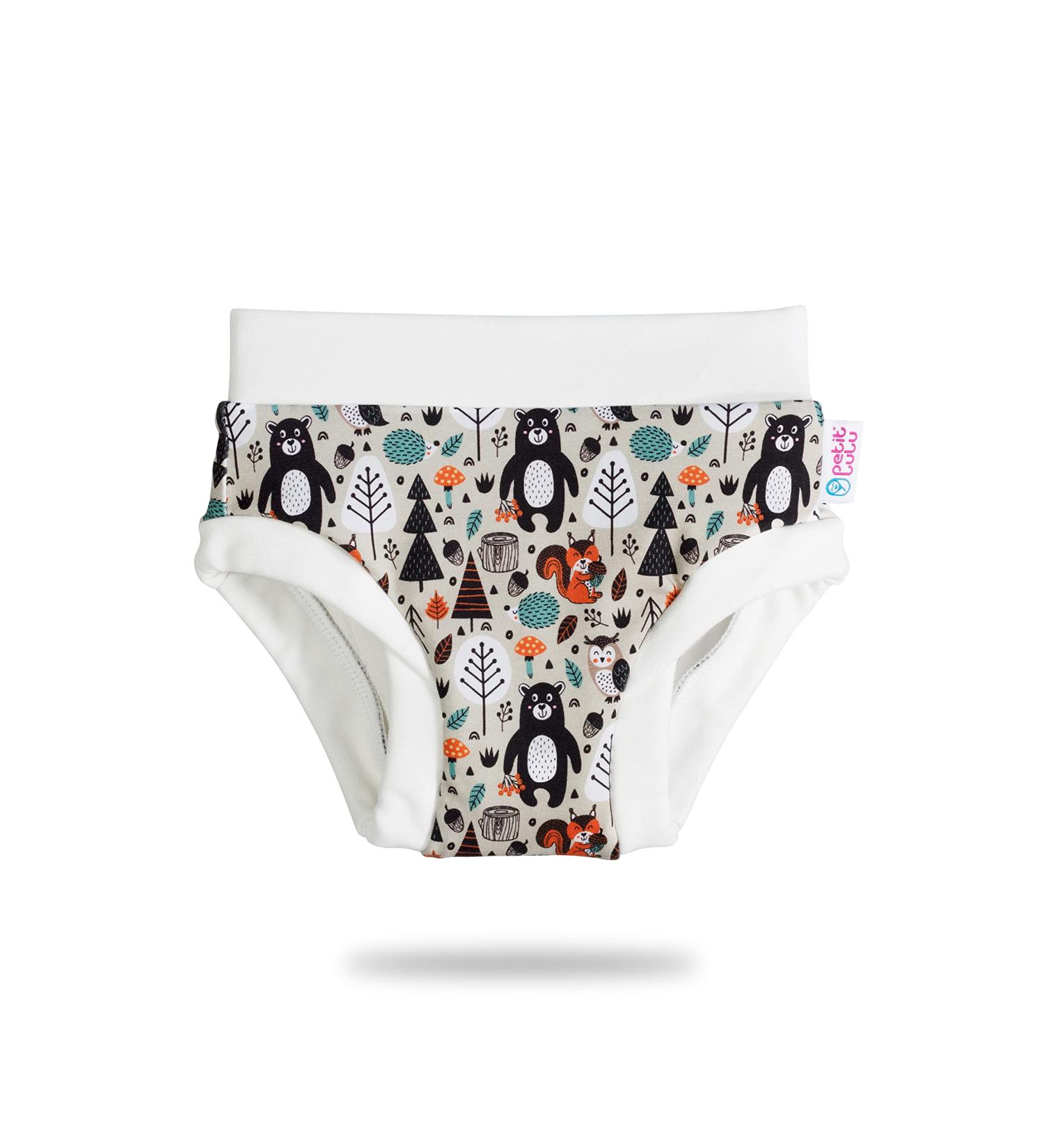 Petit Lulu Training Pants | Size L (32-41.9 lbs) | Fluffy Organic | Cloth Diaper Potty Trainer | Pull Up Nappy | Washable & Reusable | Made in Europe (Forest Friends) - Buy Online on GoSupps.com
