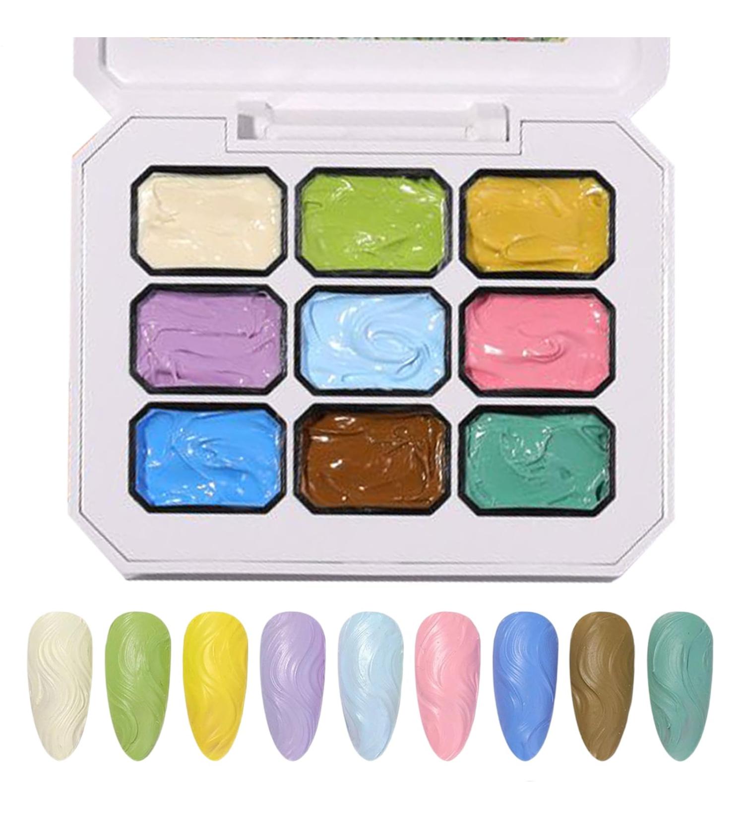 Solid Gel - 9 Colors Cream Gel - 3D French Manicure for Home Women's Girls' and Weddings - Buy Online on GoSupps.com