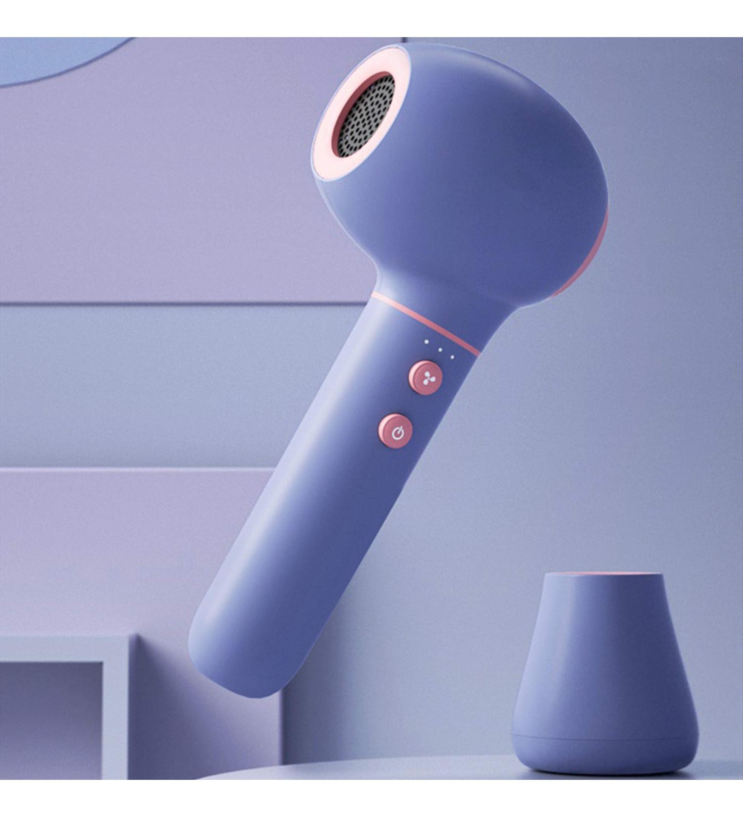Handheld Hair Dryer Cordless Hair Dryer Portable Wireless Hair Dryer USB Rechargeable Blow Dryer w/Hot & Cold Air Suitable for Indoor Outdoor Camping Blue - Buy Online on GoSupps.com