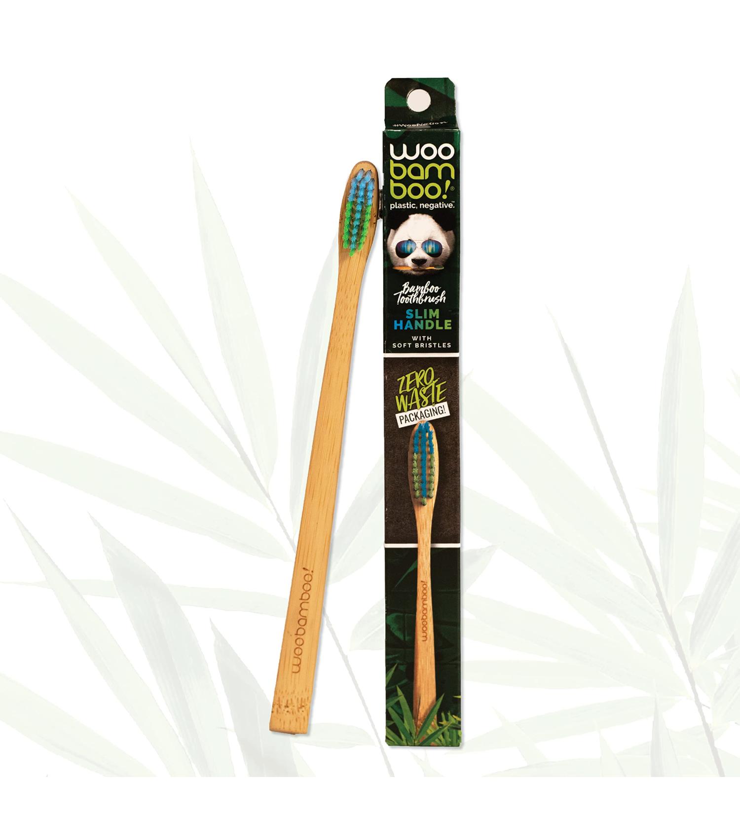 Buy Woobamboo! Eco-Friendly Bamboo Toothbrush - Slim Handle Soft Bristles BPA Free Biodegradable - Vegan Toothbrush (Pack of 1) | International Shipping Available - Buy Online on GoSupps.com