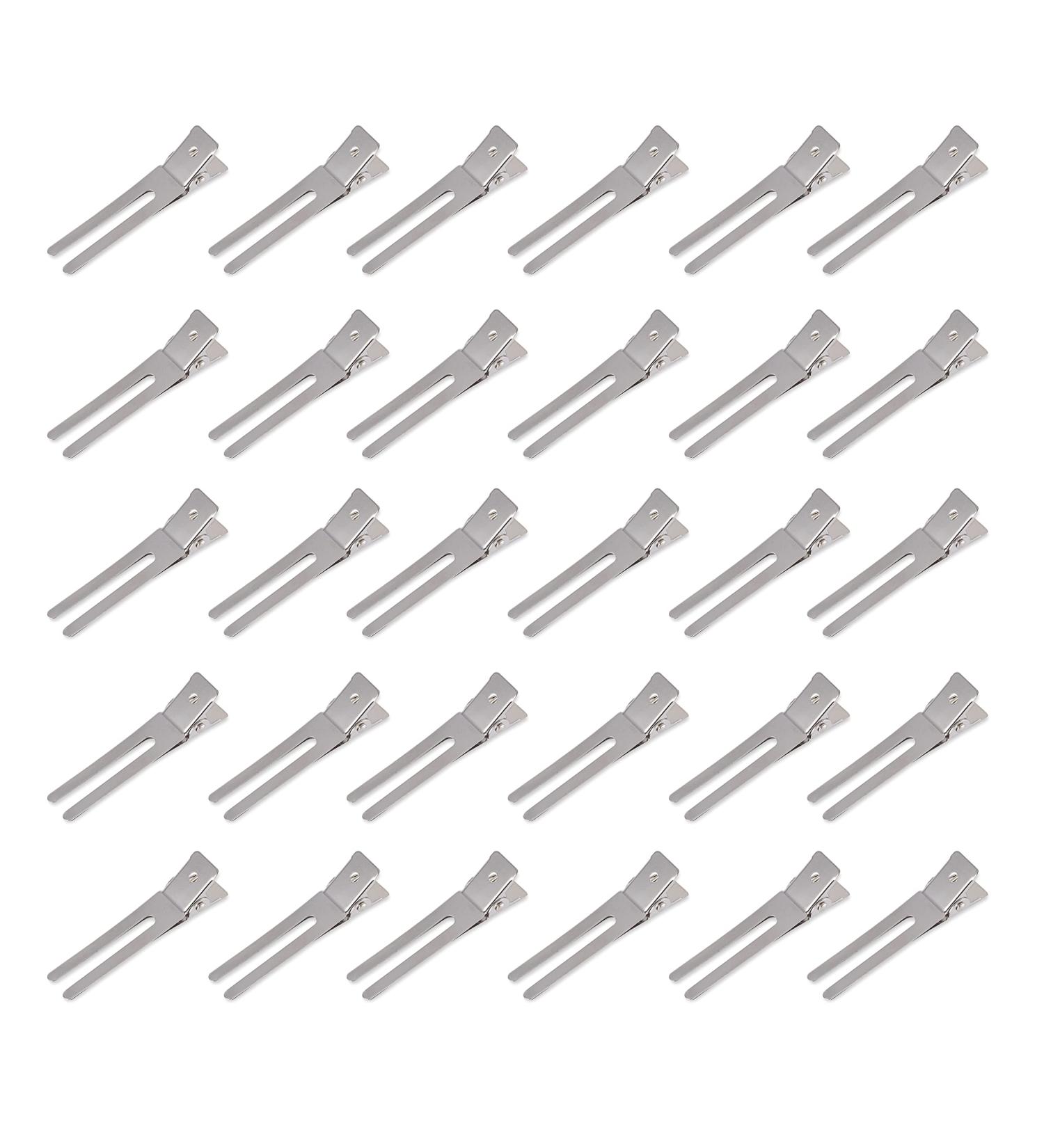 Breeze Thru Double Prong Pin Curl Root Clips - 30 Count (1.75'') - Curly Girl Method Approved for Salon Styling - Buy Online on GoSupps.com