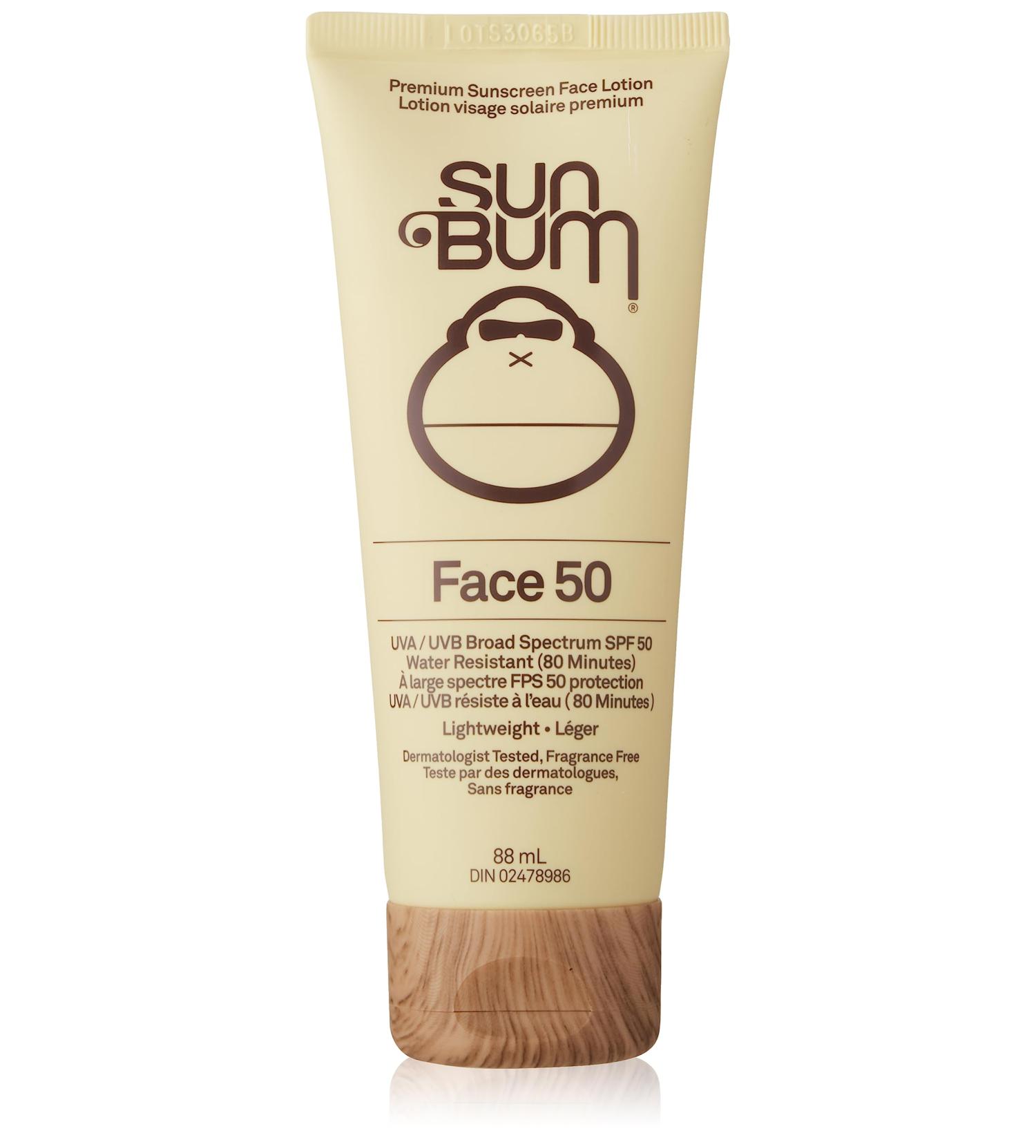 Sun Bum original spf 50 Sunscreen Face Lotion | Vegan and Reef friendly (Octinoxate & Oxybenzone Free) Broad Spectrum Fragrance-Free Moisturizing Uva/uvb Sunscreen with Vitamin E |3 Oz 3 ounces - Buy Online on GoSupps.com