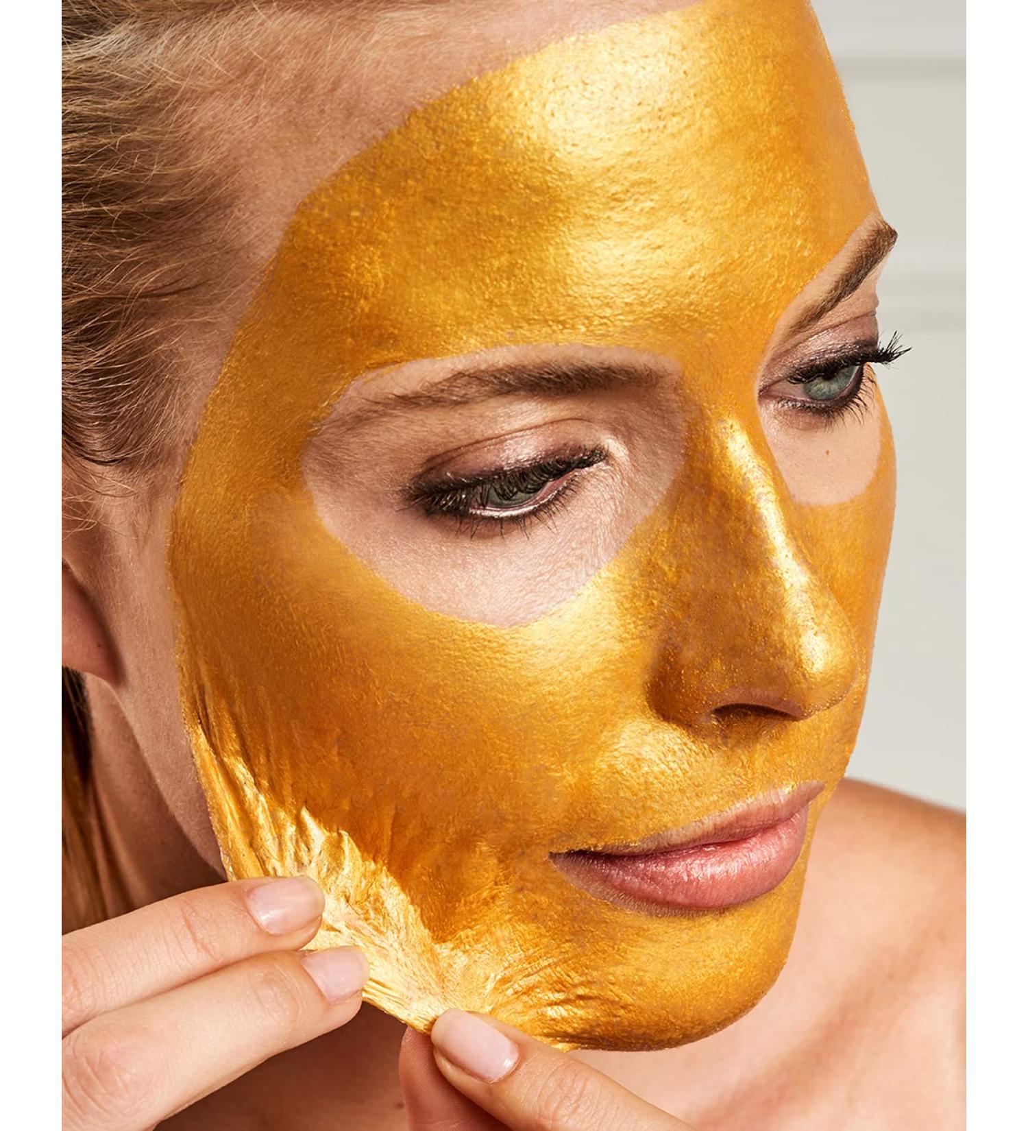 AM99 Gold Collagen Facial Masks - Vegan 24k Gold Treatment for Anti-Aging & Moisturizing - 5pc - Buy Online on GoSupps.com